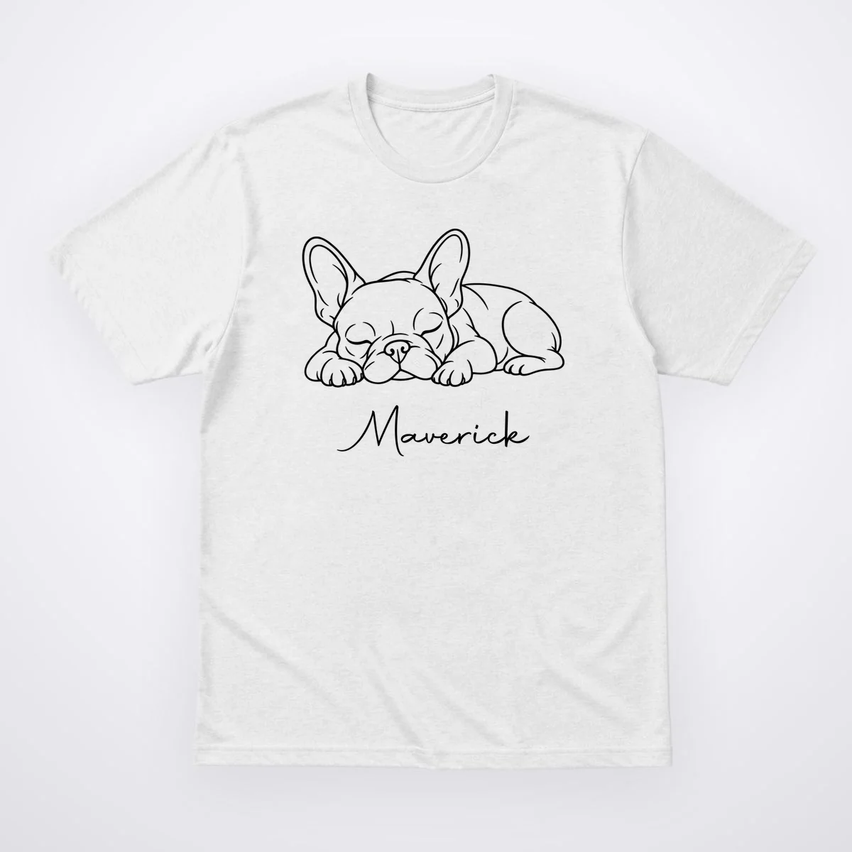 French Bulldog Frenchie Customizable Name T-Shirt - Front