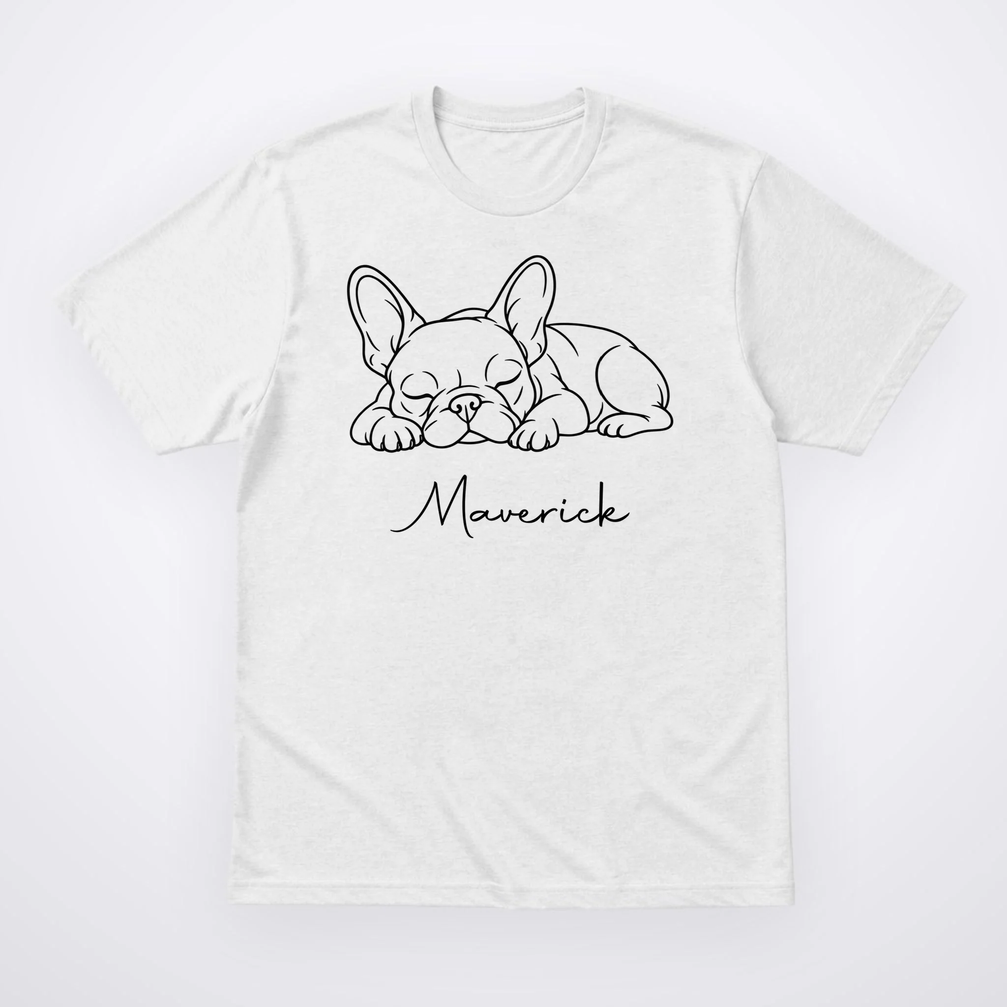 French Bulldog Frenchie Customizable Name Men's T-Shirt - Front