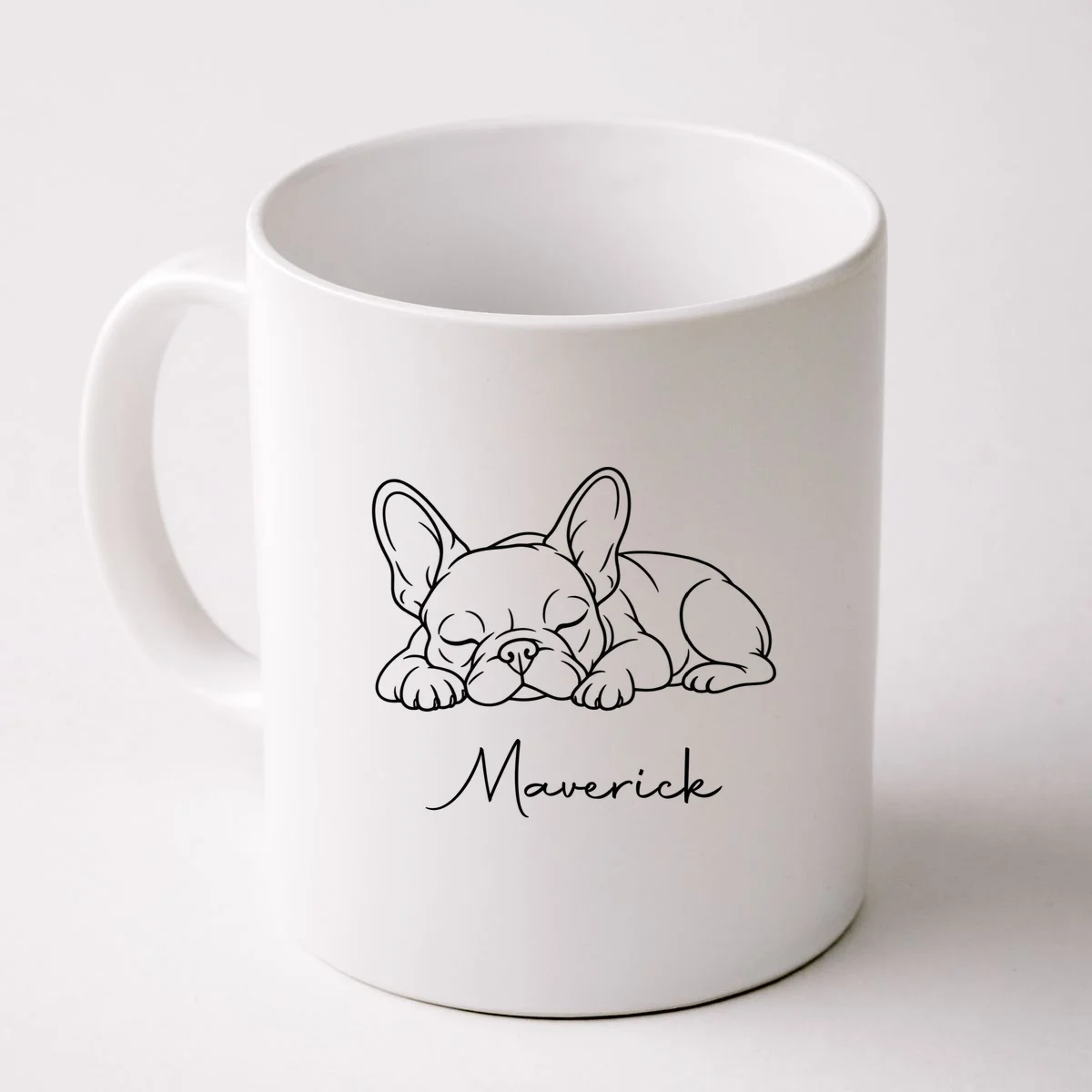 French Bulldog Frenchie Customizable Name Coffee Mug - Front