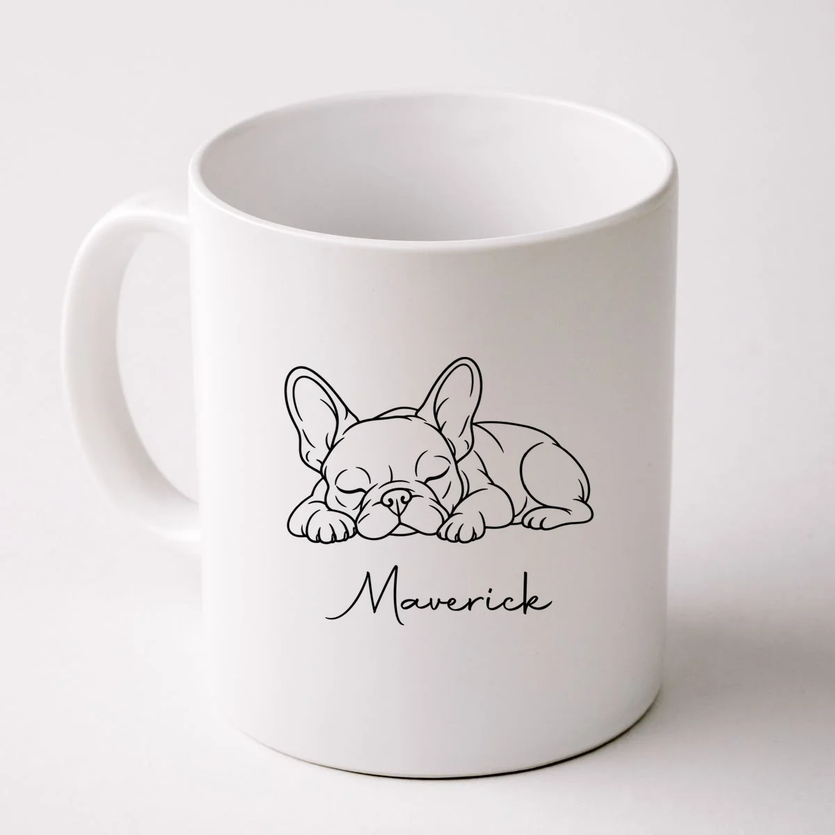 French Bulldog Frenchie Customizable Name Mug - Front