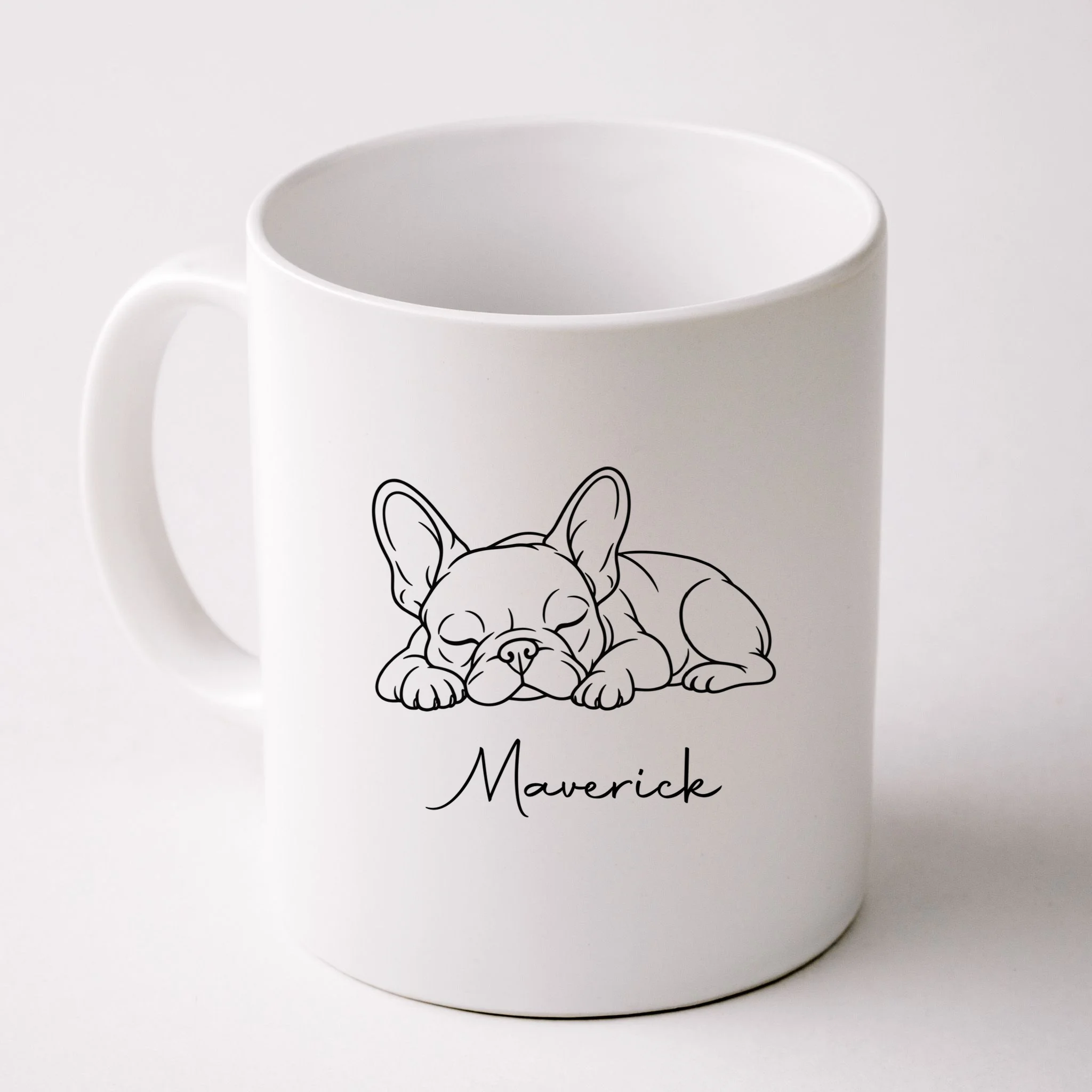 French Bulldog Frenchie Customizable Name Mug - Front