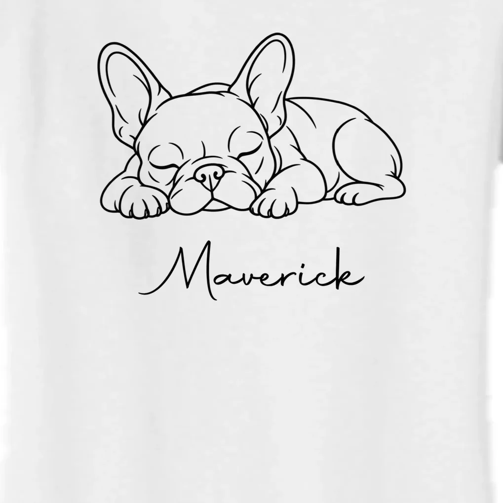 French Bulldog Frenchie Customizable Name Women's Flannel Pajama Set - Front - Close-up