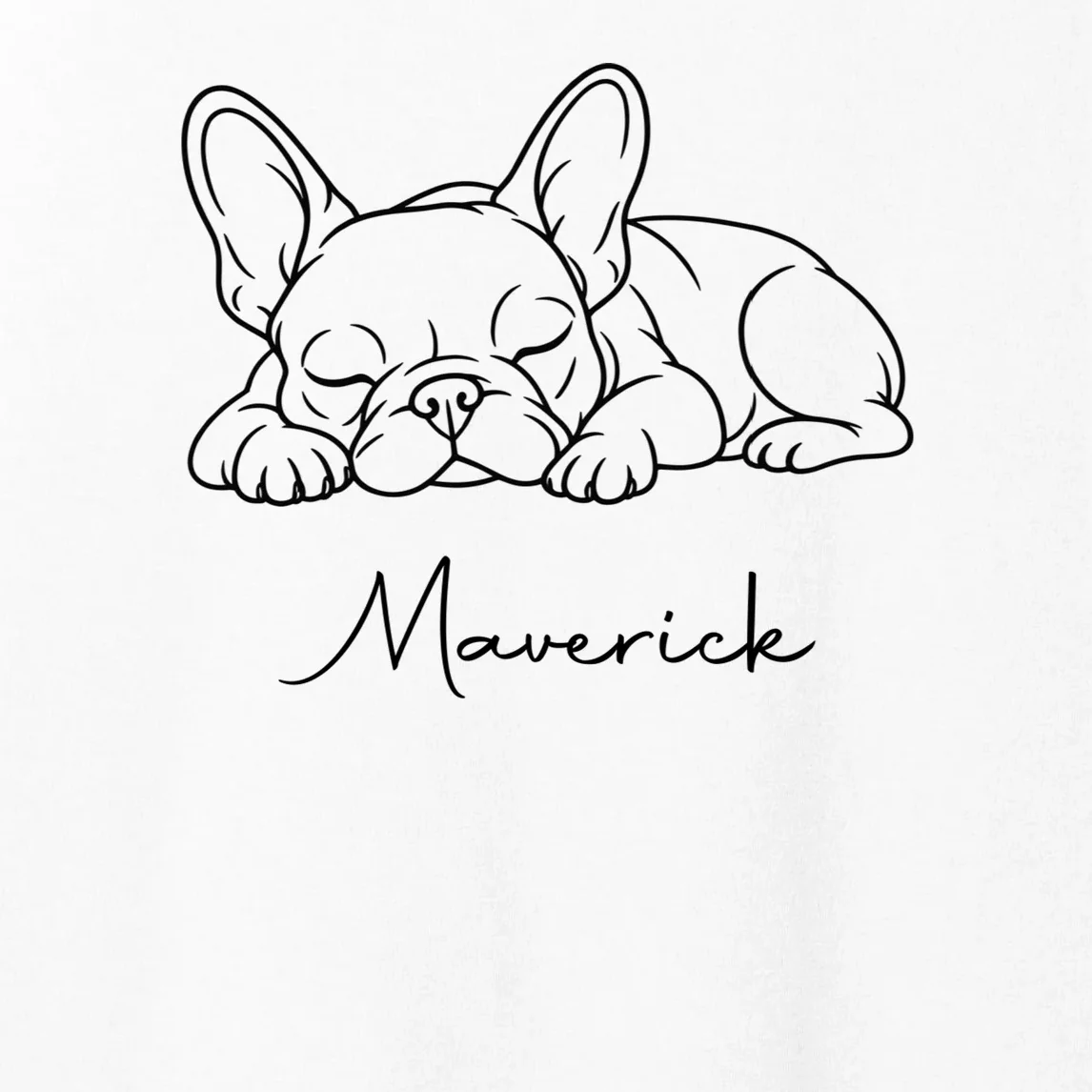 French Bulldog Frenchie Customizable Name Women's Tank Top - Front - Close-up