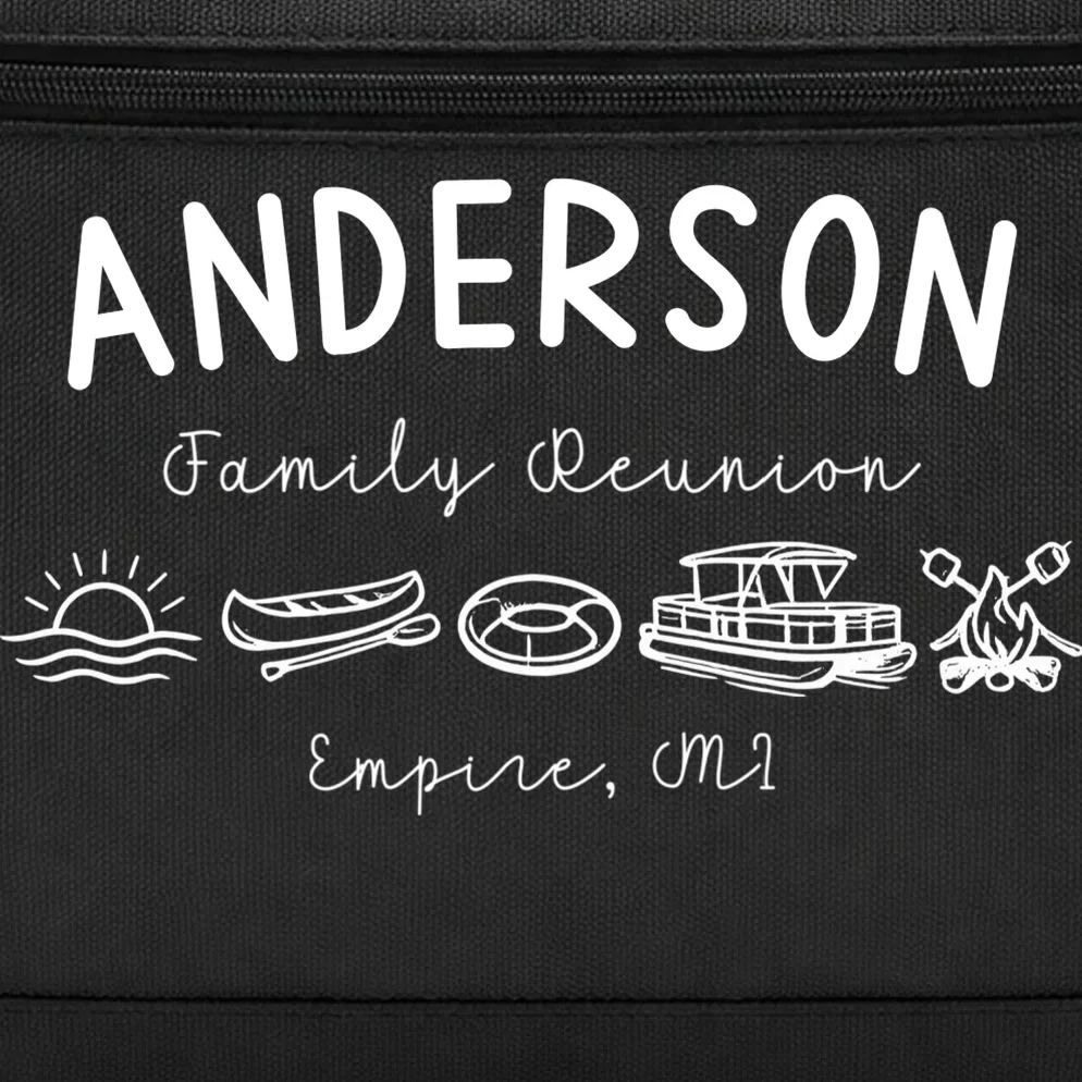 Family Reunion Personalized Camping Last Name and Location Briefcase - Front - Close-up
