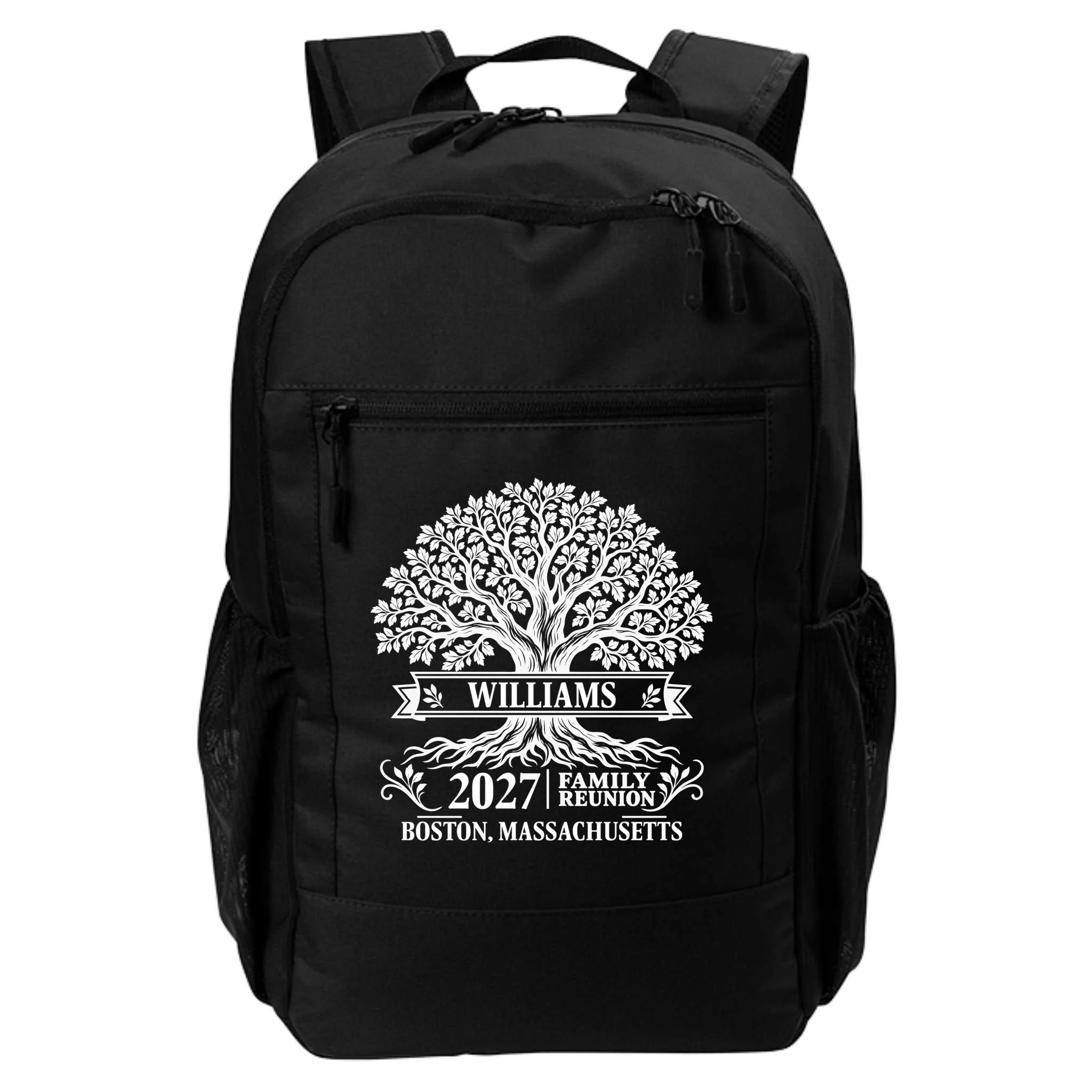 Custom Family Tree Family Reunion Backpack - Front