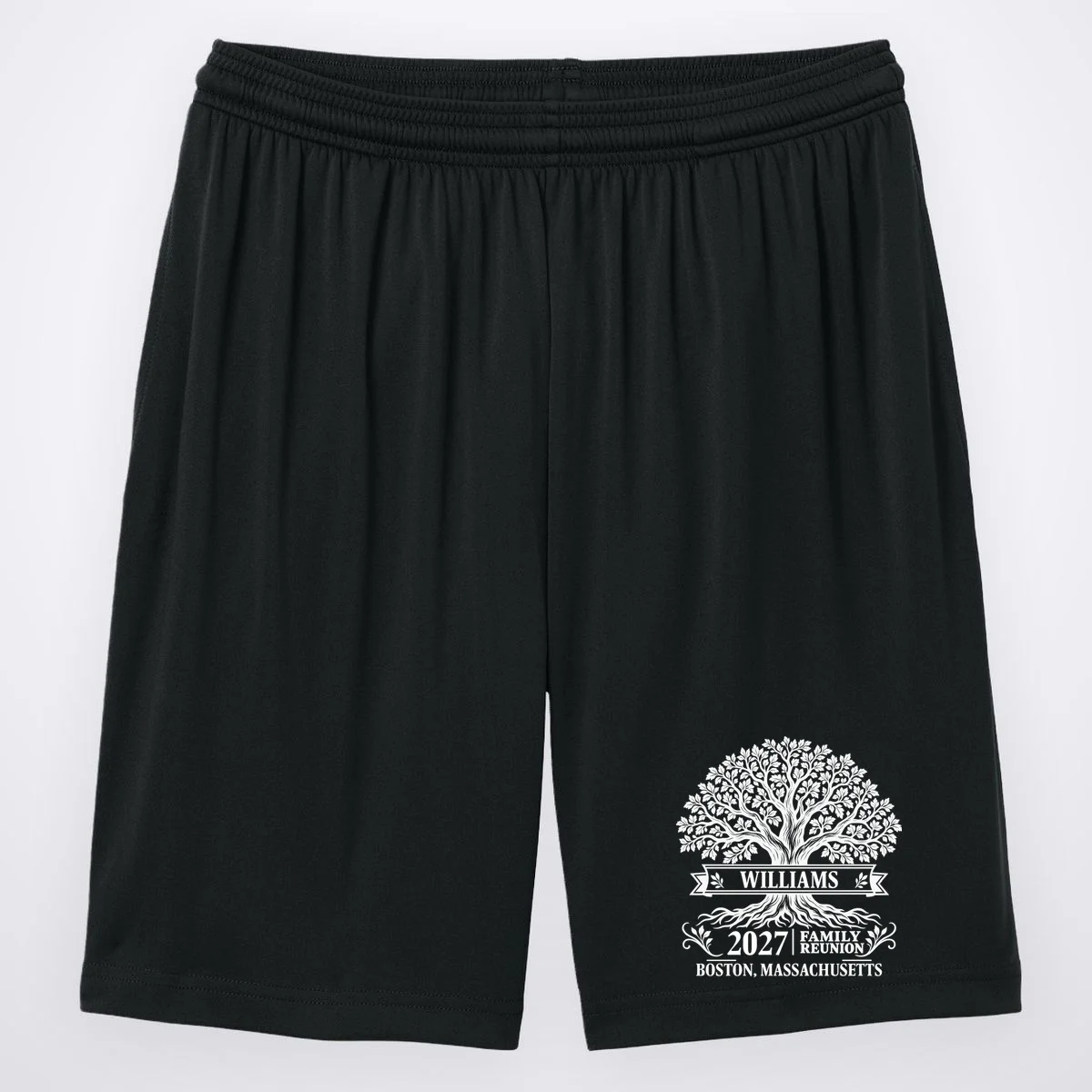Custom Family Tree Family Reunion Men's Shorts - Front