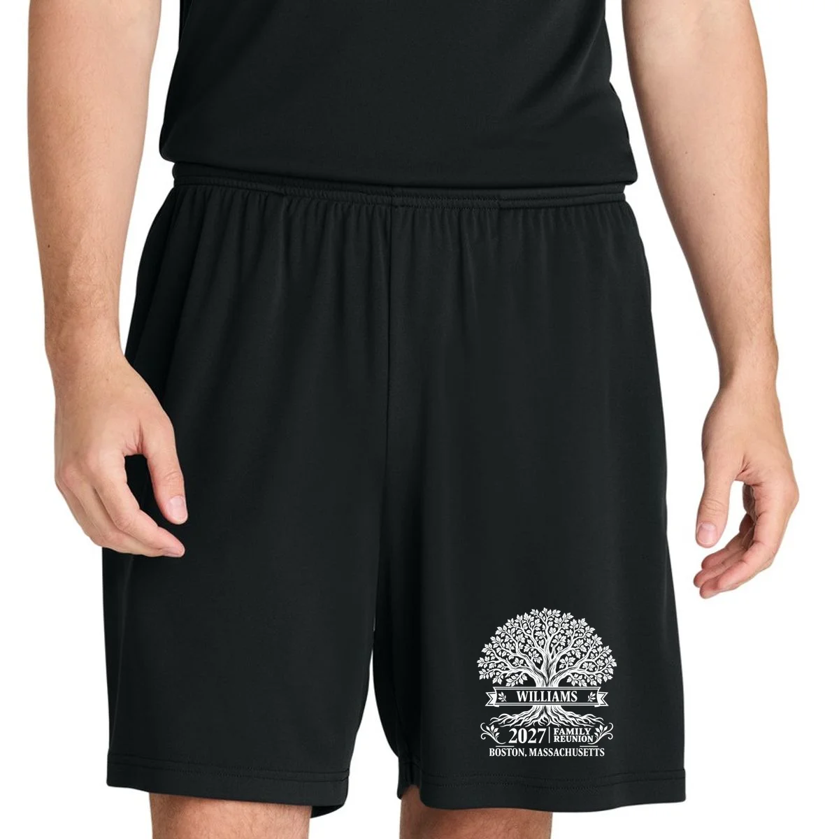Custom Family Tree Family Reunion Men's Shorts - Front 1