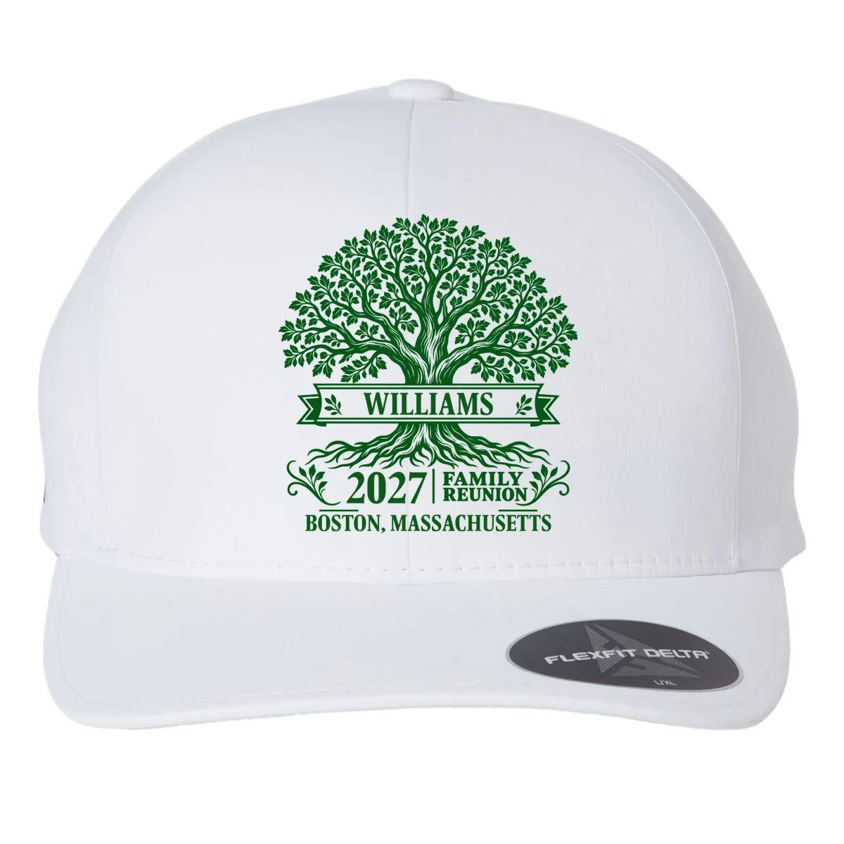Custom Family Tree Family Reunion Flexfit Men's Snapback Hat - Front