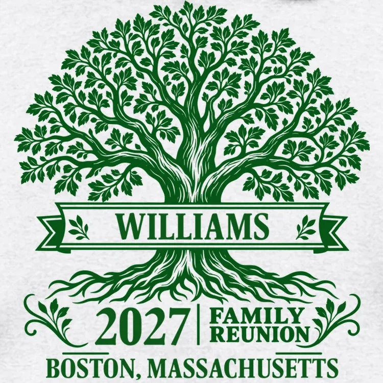 Custom Family Tree Family Reunion Men's Hoodie - Front - Close-up