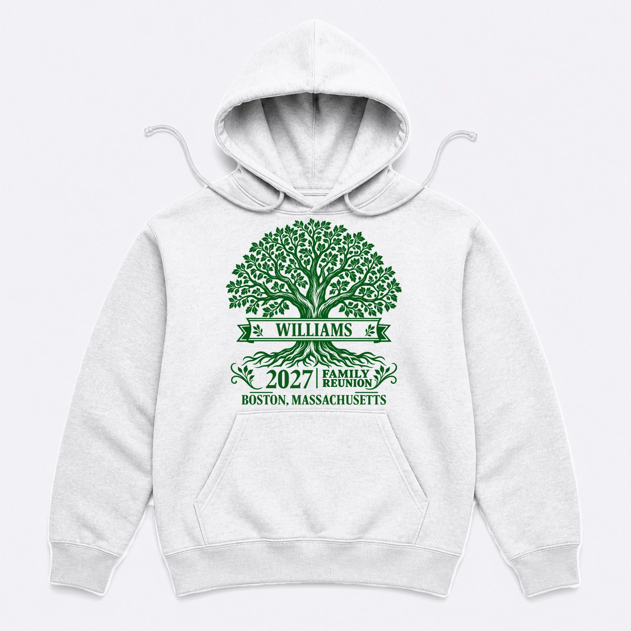 Custom Family Tree Family Reunion Men's Hoodie - Front