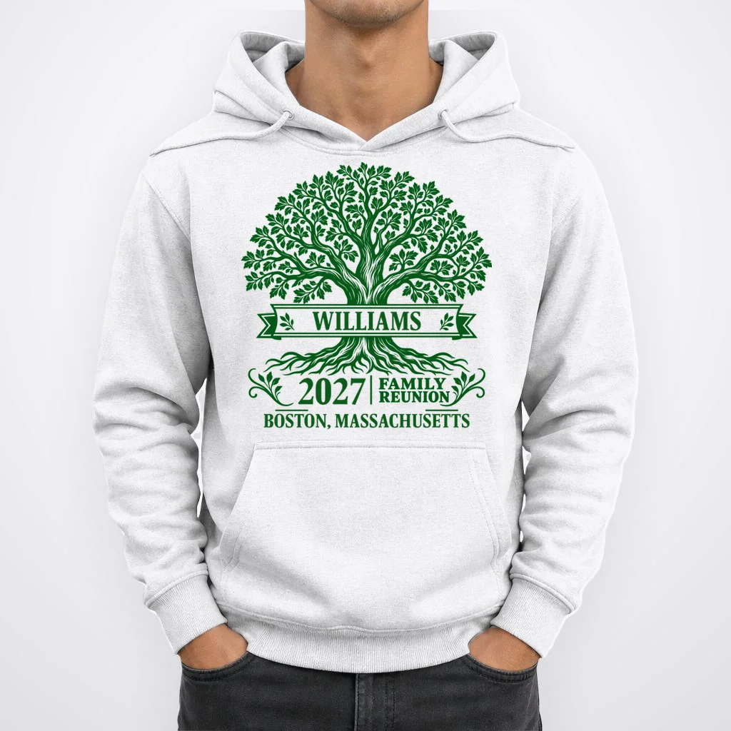 Custom Family Tree Family Reunion Hoodie - Front 1