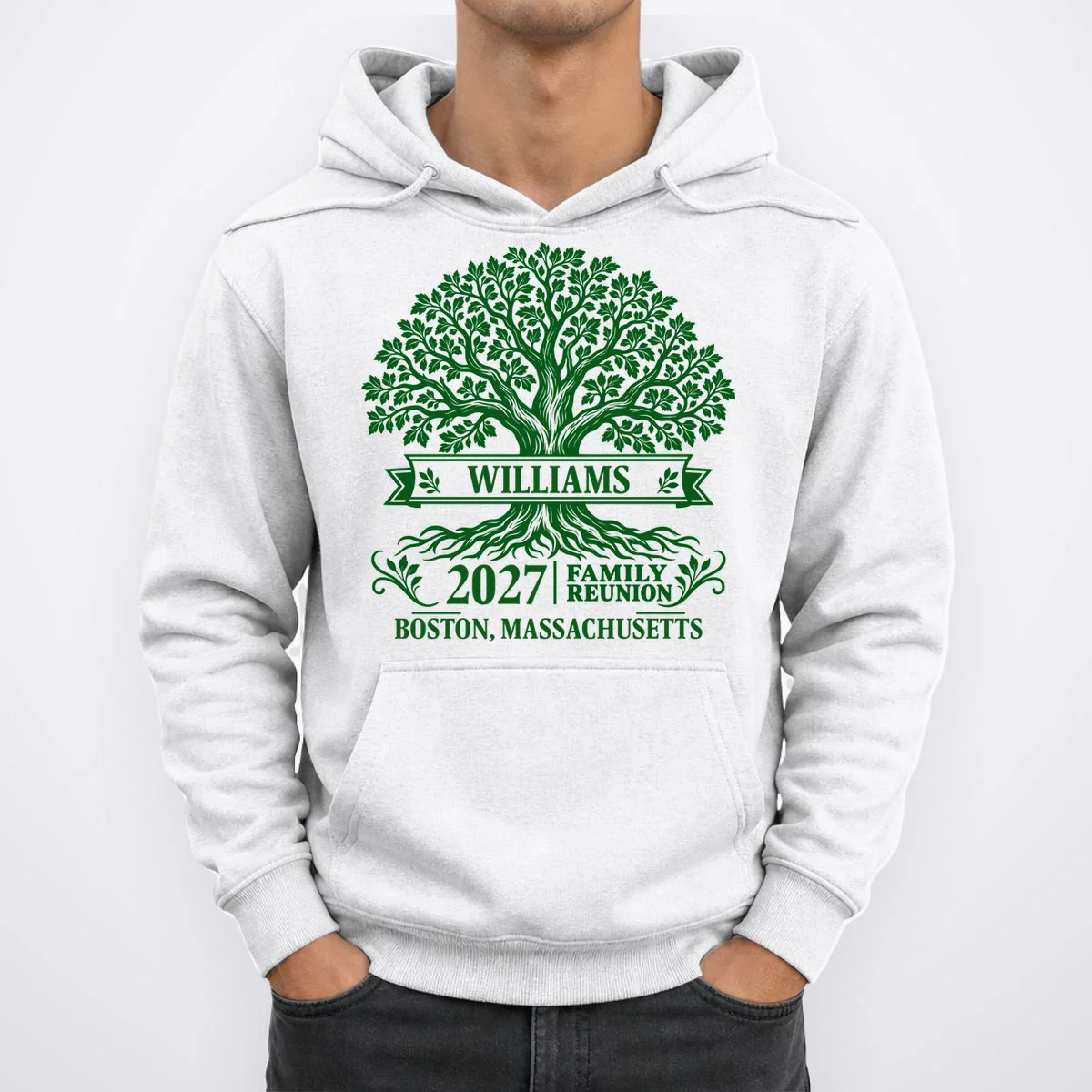 Custom Family Tree Family Reunion Hoodie - Front 1