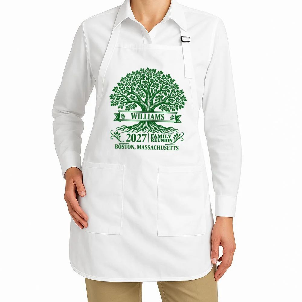 Custom Family Tree Family Reunion Apron - Front 1