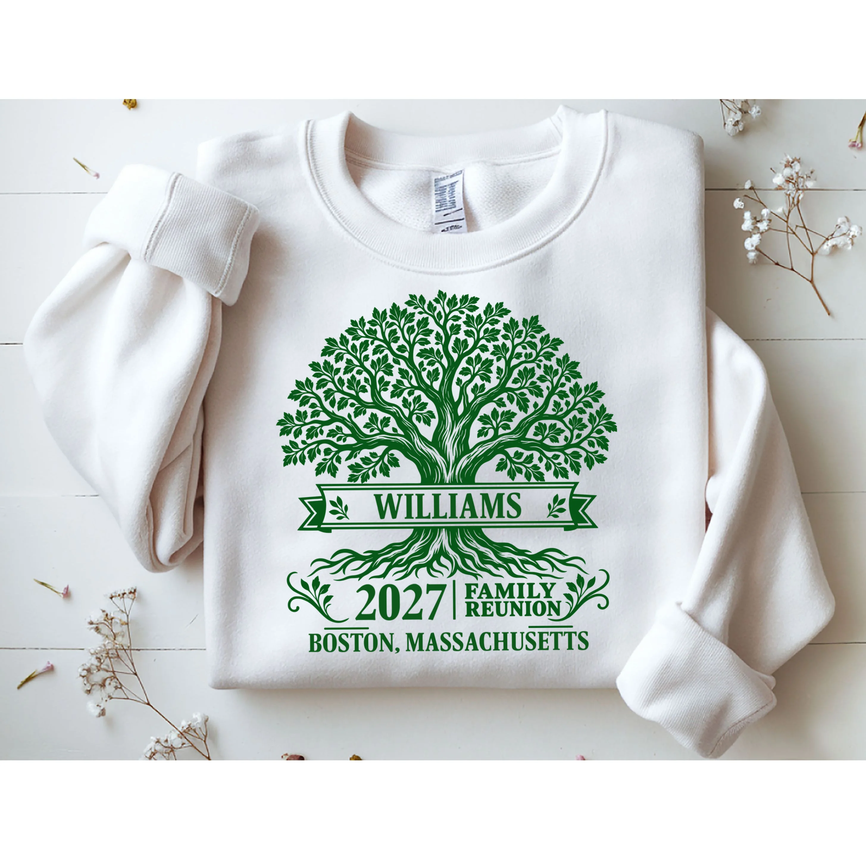 Custom Family Tree Family Reunion Sweatshirt - Front 1