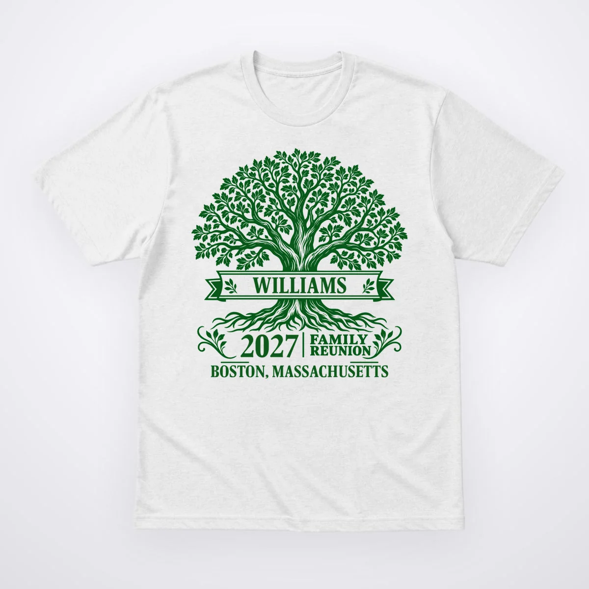 Custom Family Tree Family Reunion T-Shirt - Front