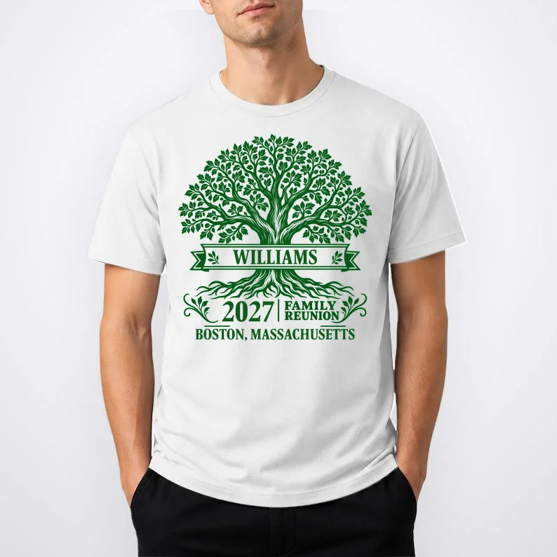 Custom Family Tree Family Reunion T-Shirt - Front 1