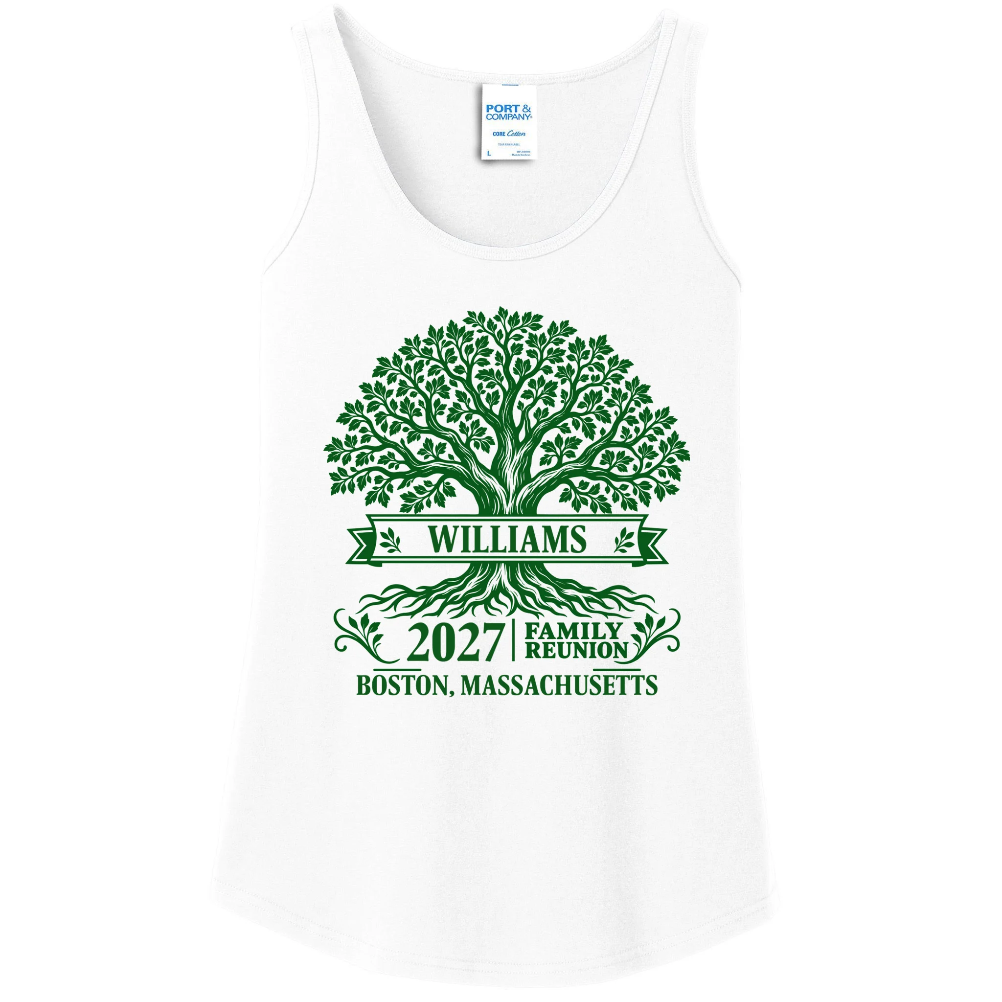 Custom Family Tree Family Reunion Women's Tank Top - Front