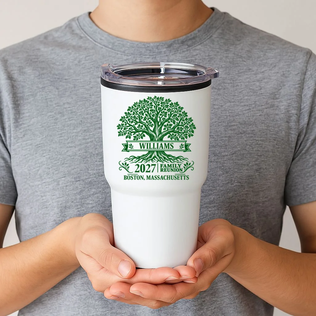 Custom Family Tree Family Reunion 20oz Tumbler - Front 1