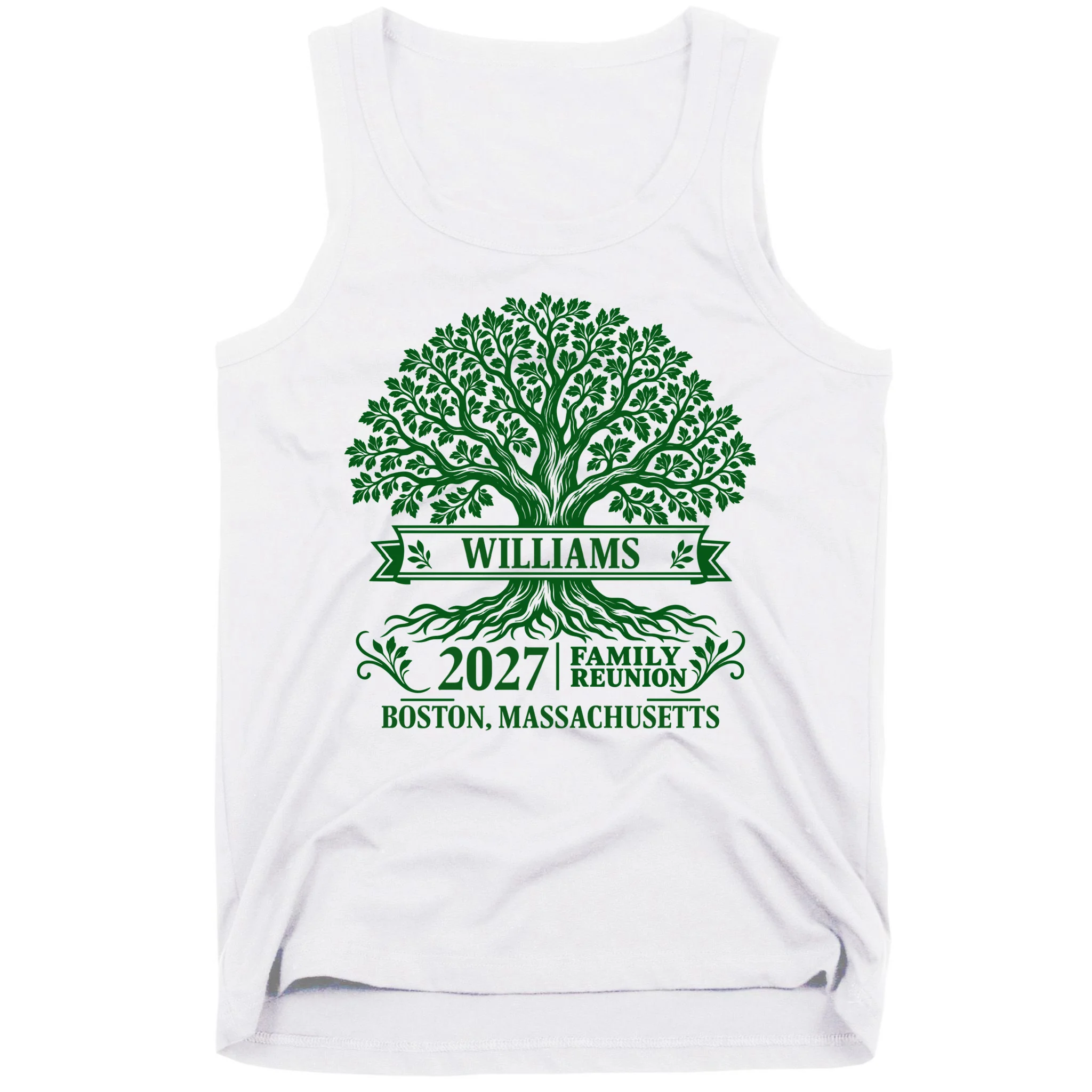 Custom Family Tree Family Reunion Men's Tank Top Front