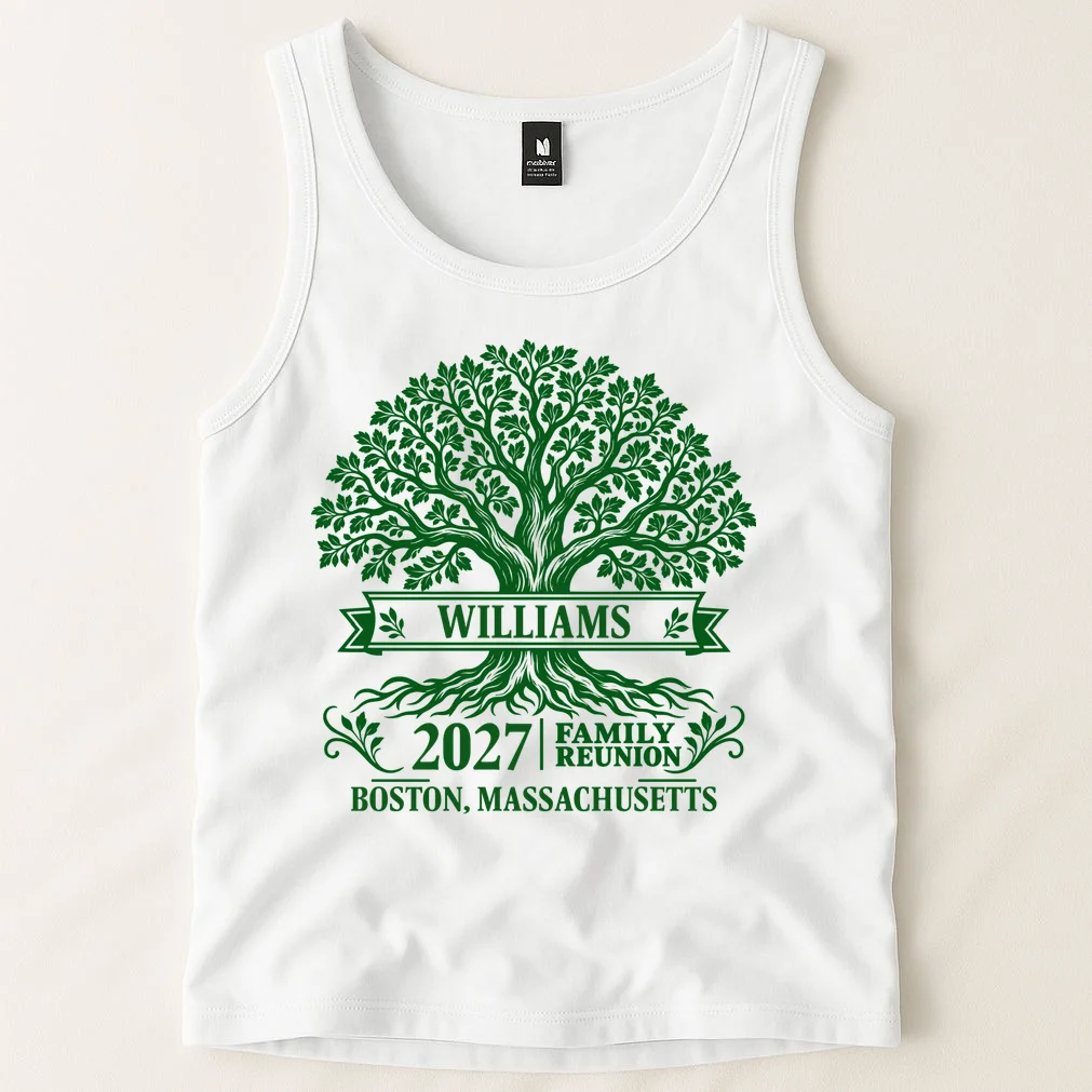Custom Family Tree Family Reunion Tank Top - Front 1