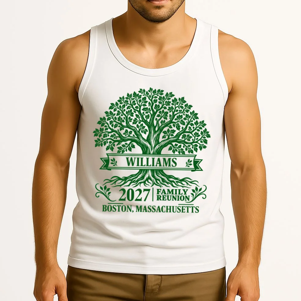 Custom Family Tree Family Reunion Tank Top - Front 2