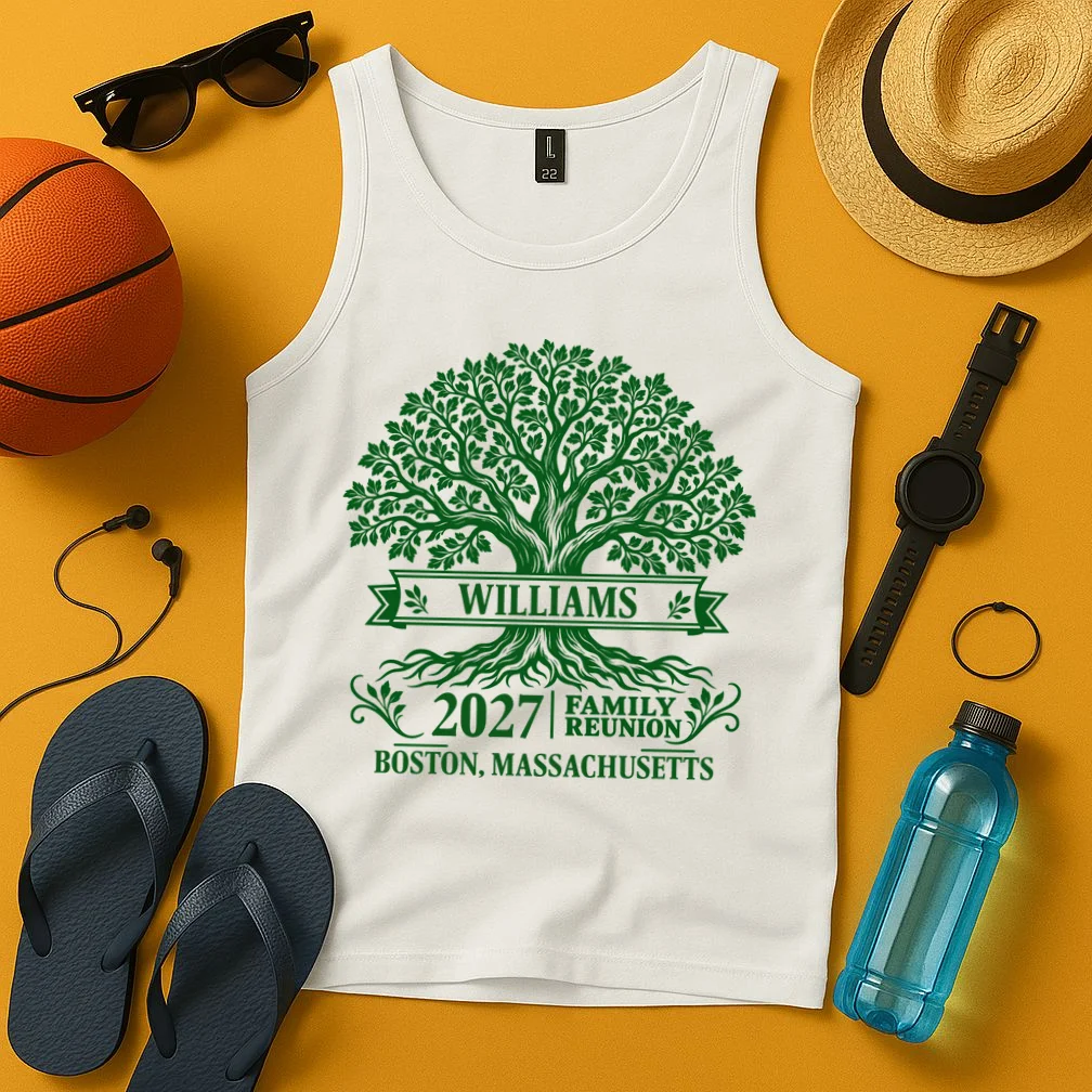 Custom Family Tree Family Reunion Tank Top - Front 3