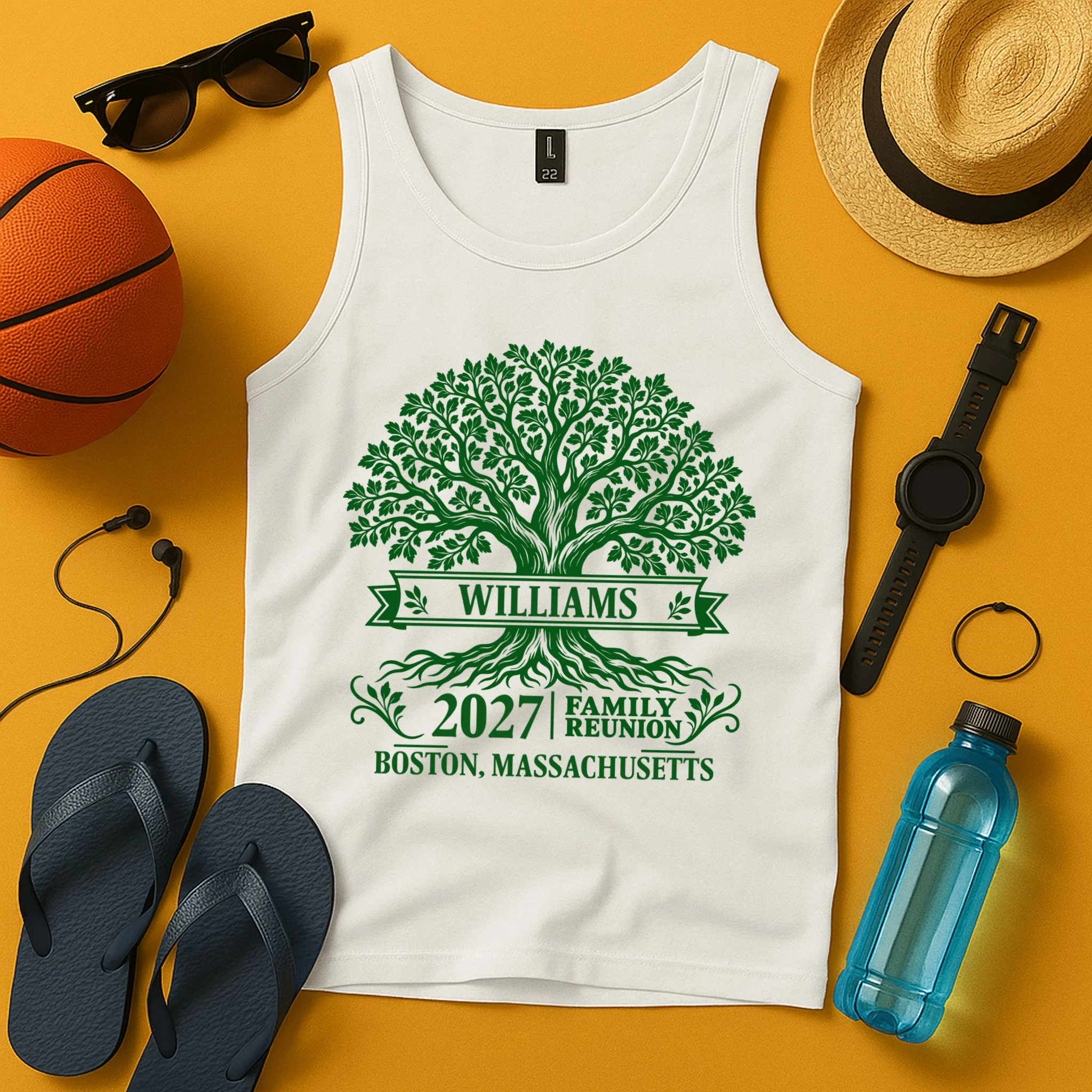 Custom Family Tree Family Reunion Men's Tank Top - Front 3