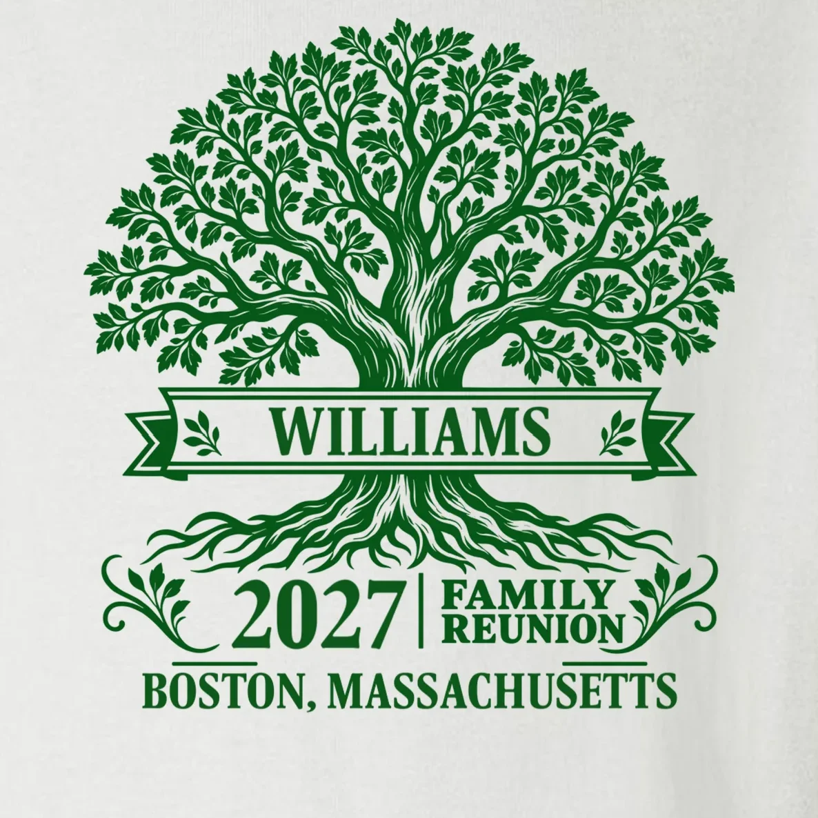 Custom Family Tree Family Reunion Toddler Long Sleeve Shirt - Front - Close-up