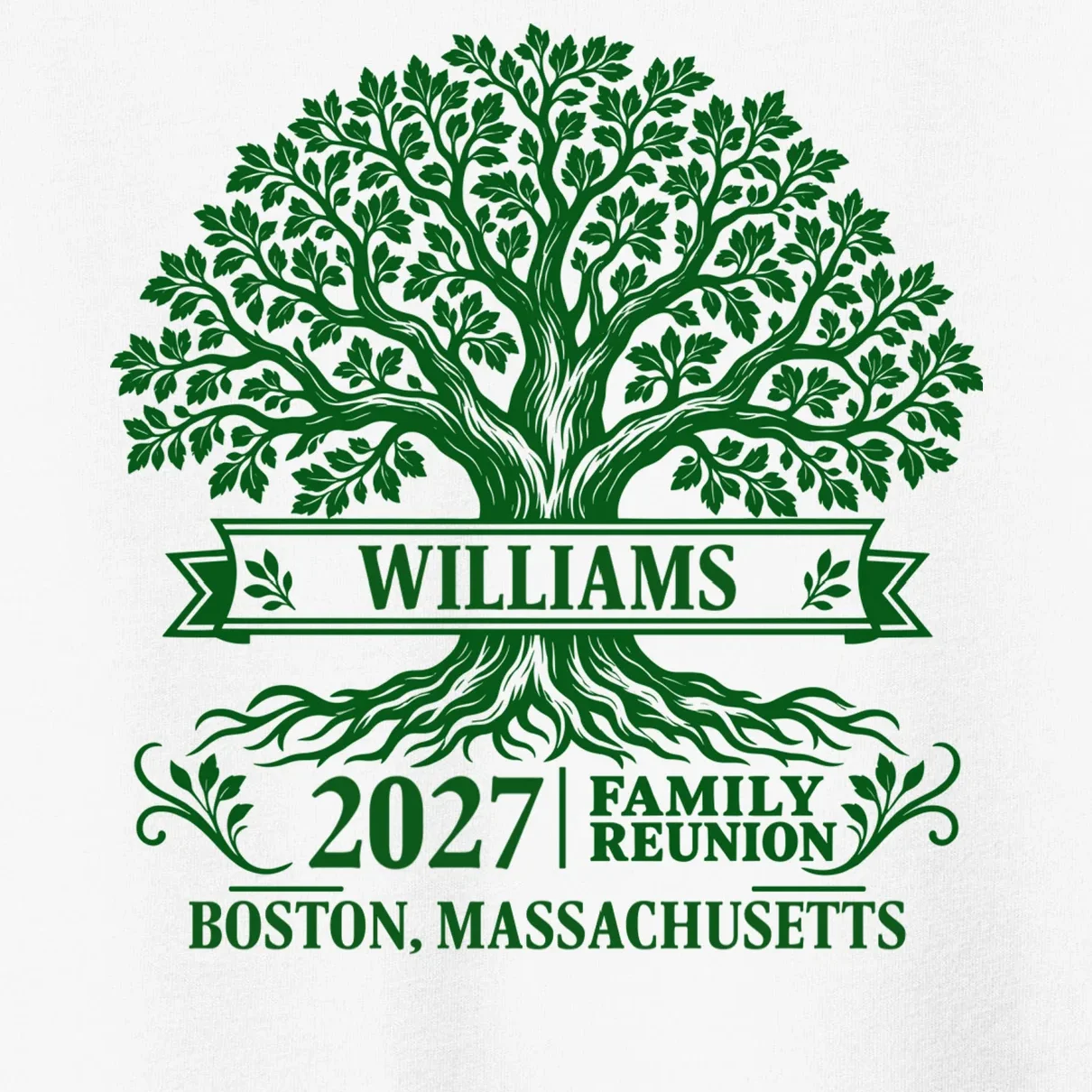Custom Family Tree Family Reunion Toddler T-Shirt - Front - Close-up