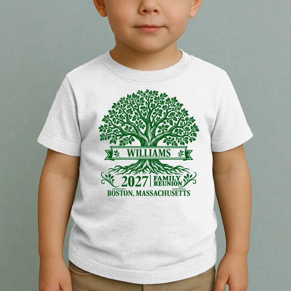Custom Family Tree Family Reunion Toddler T-Shirt - Front 1