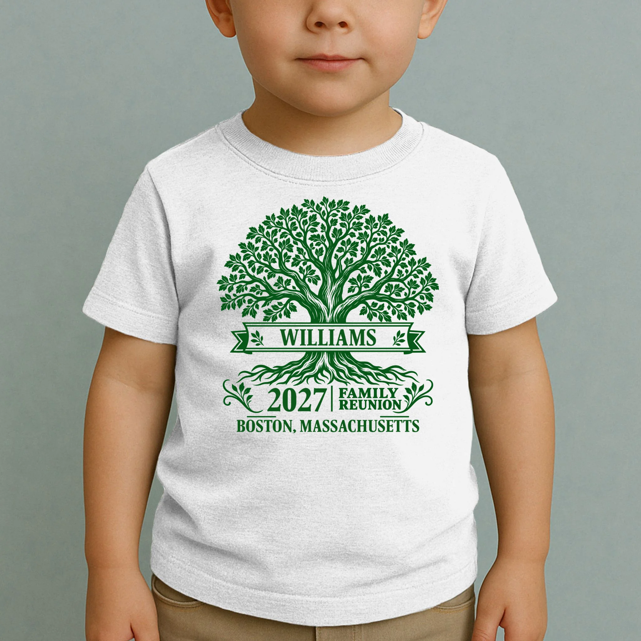 Custom Family Tree Family Reunion Toddler T-Shirt - Front 1