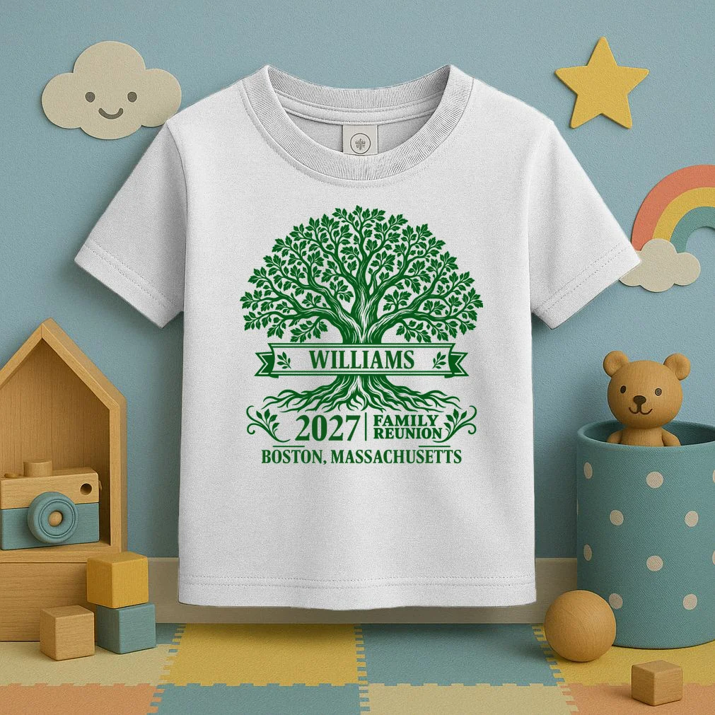 Custom Family Tree Family Reunion Toddler T-Shirt - Front 2