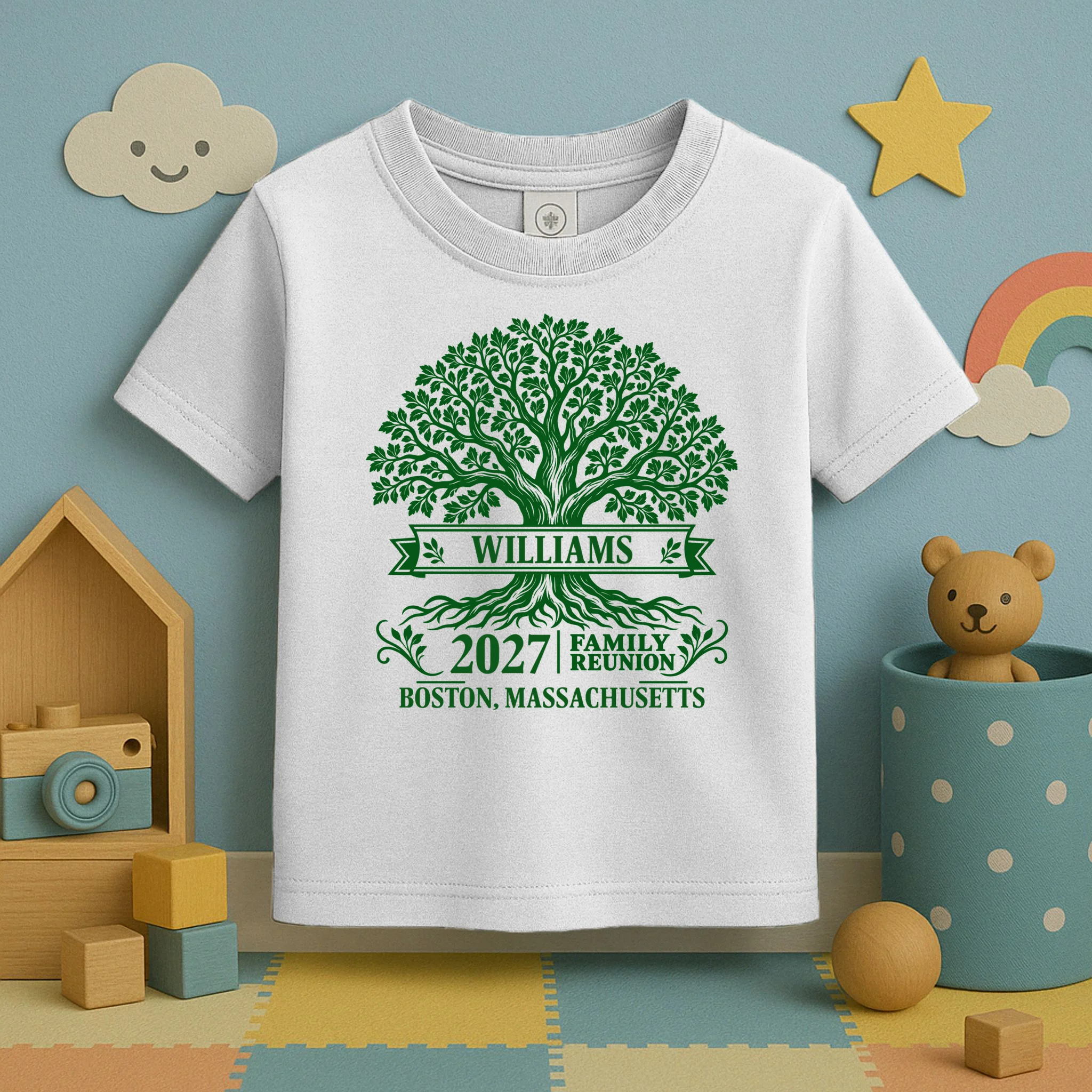 Custom Family Tree Family Reunion Toddler T-Shirt - Front 2