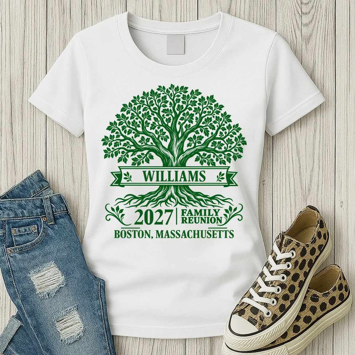 Custom Family Tree Family Reunion Women's T-Shirt - Front 2
