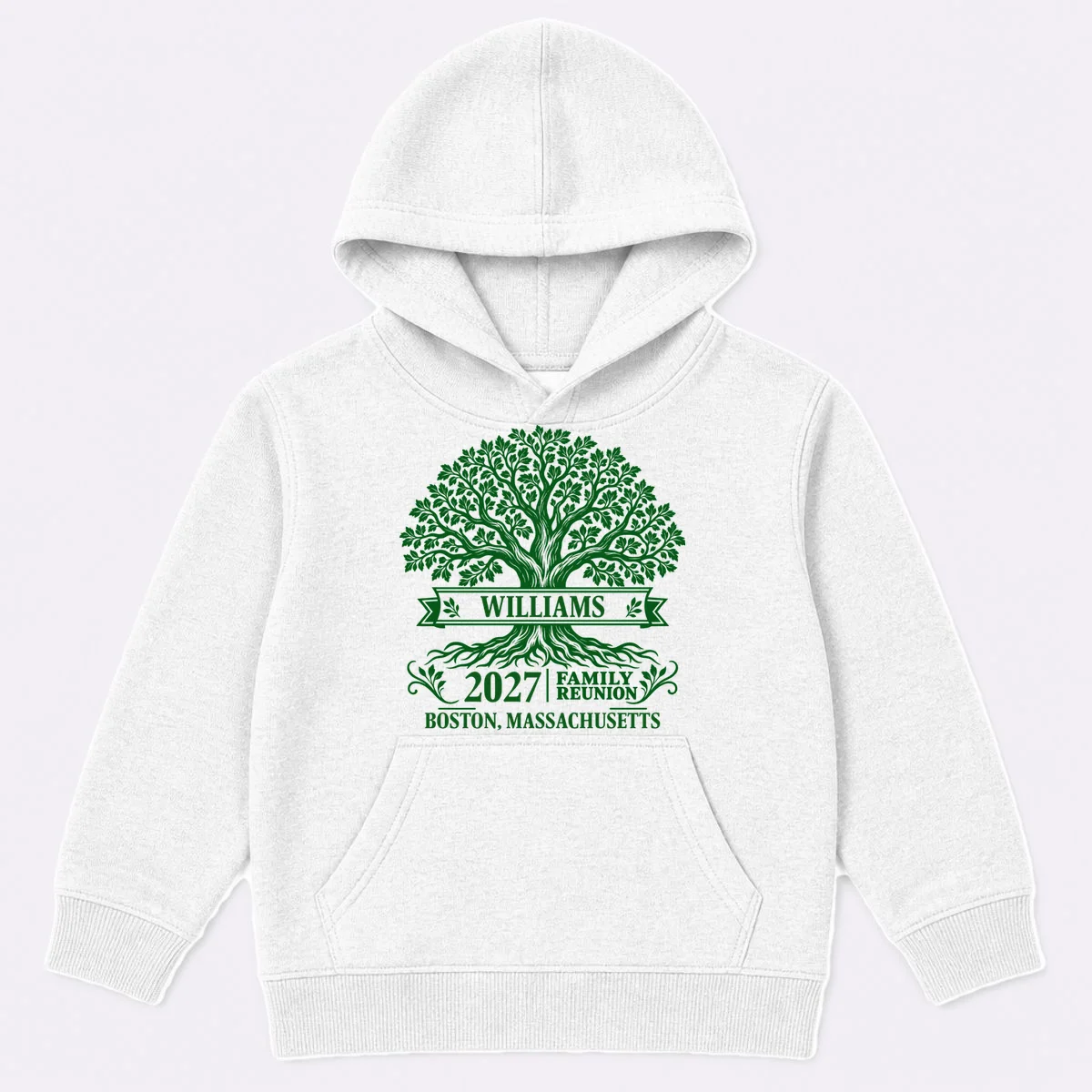 Custom Family Tree Family Reunion Kids Hoodie - Front