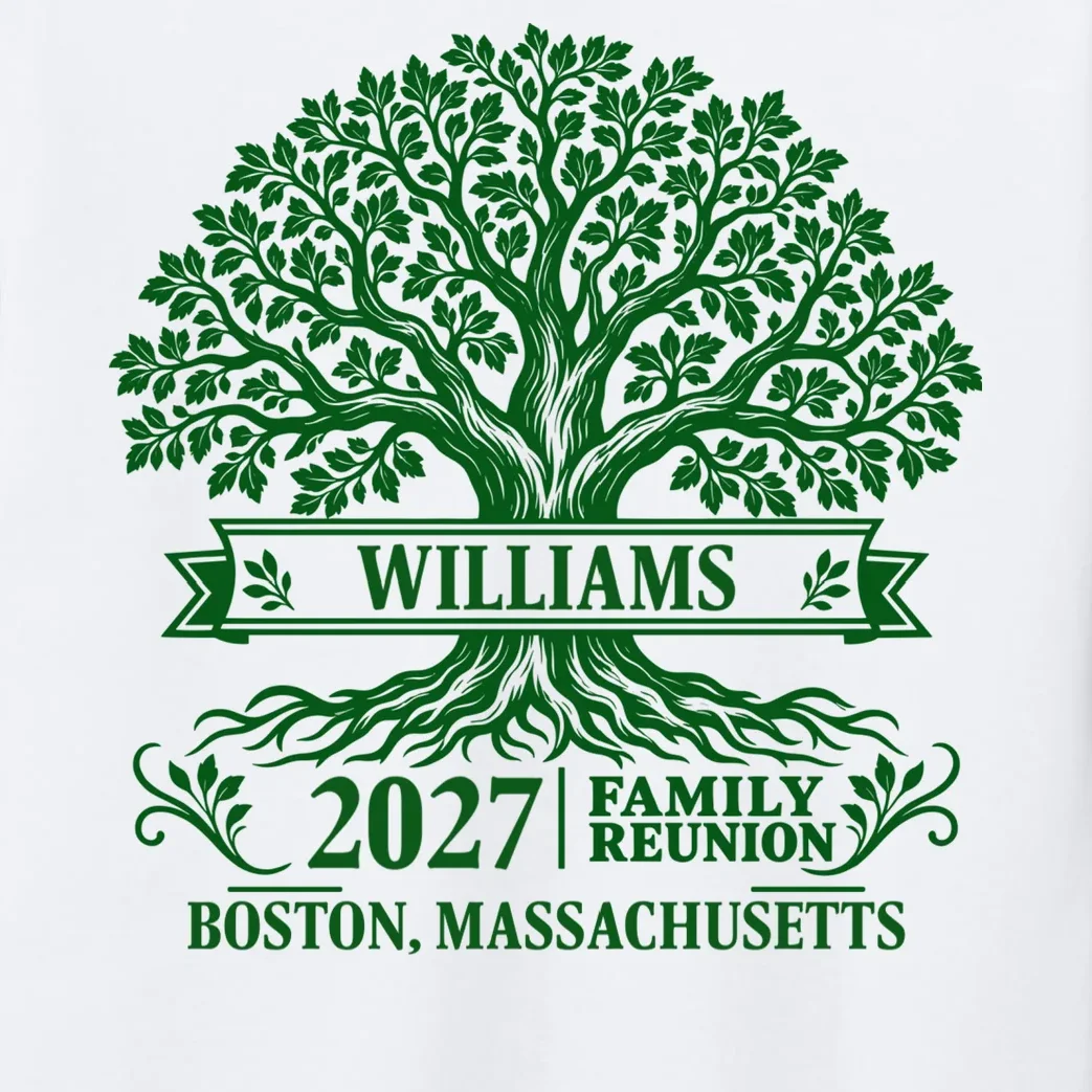 Custom Family Tree Family Reunion Kids Long Sleeve Pajamas - Front - Close-up