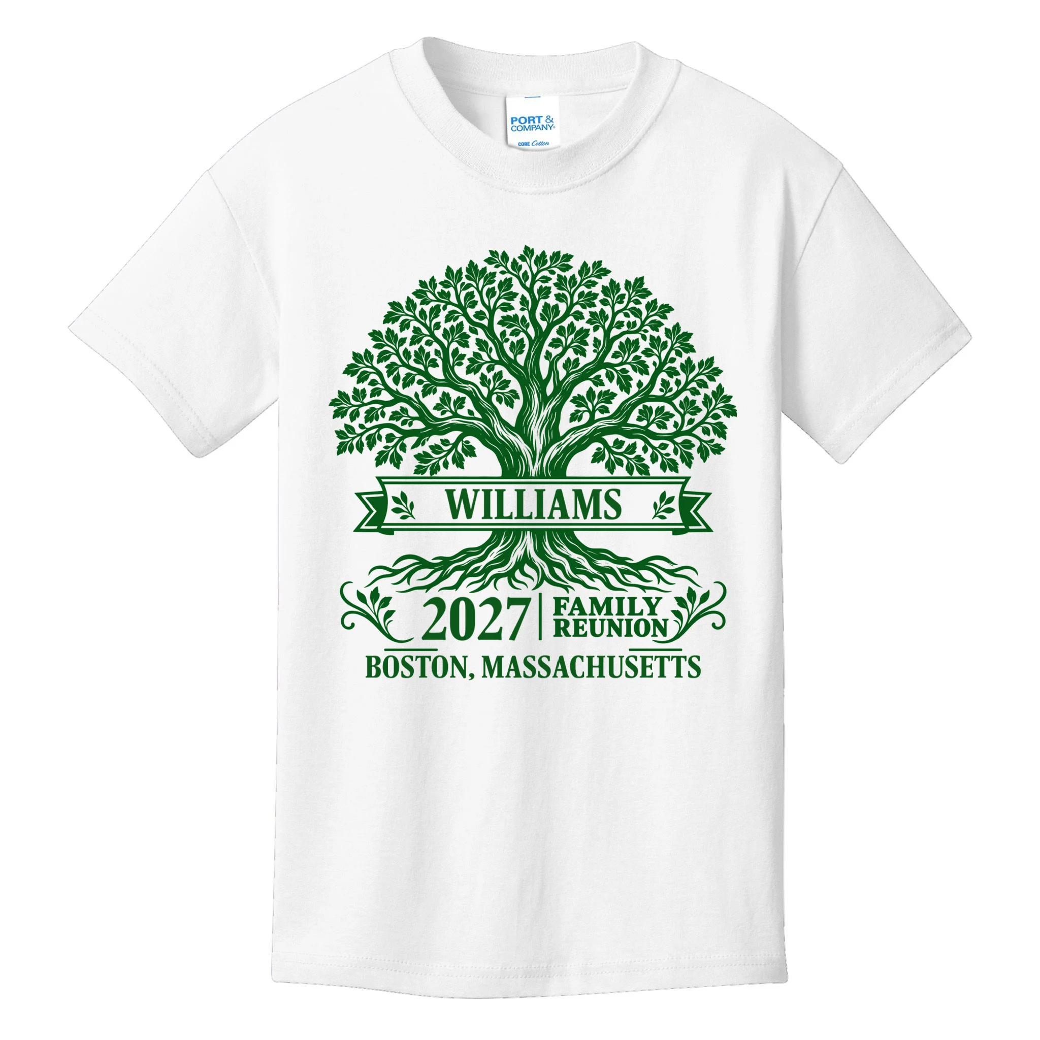 Custom Family Tree Family Reunion Kids T-Shirt - Front