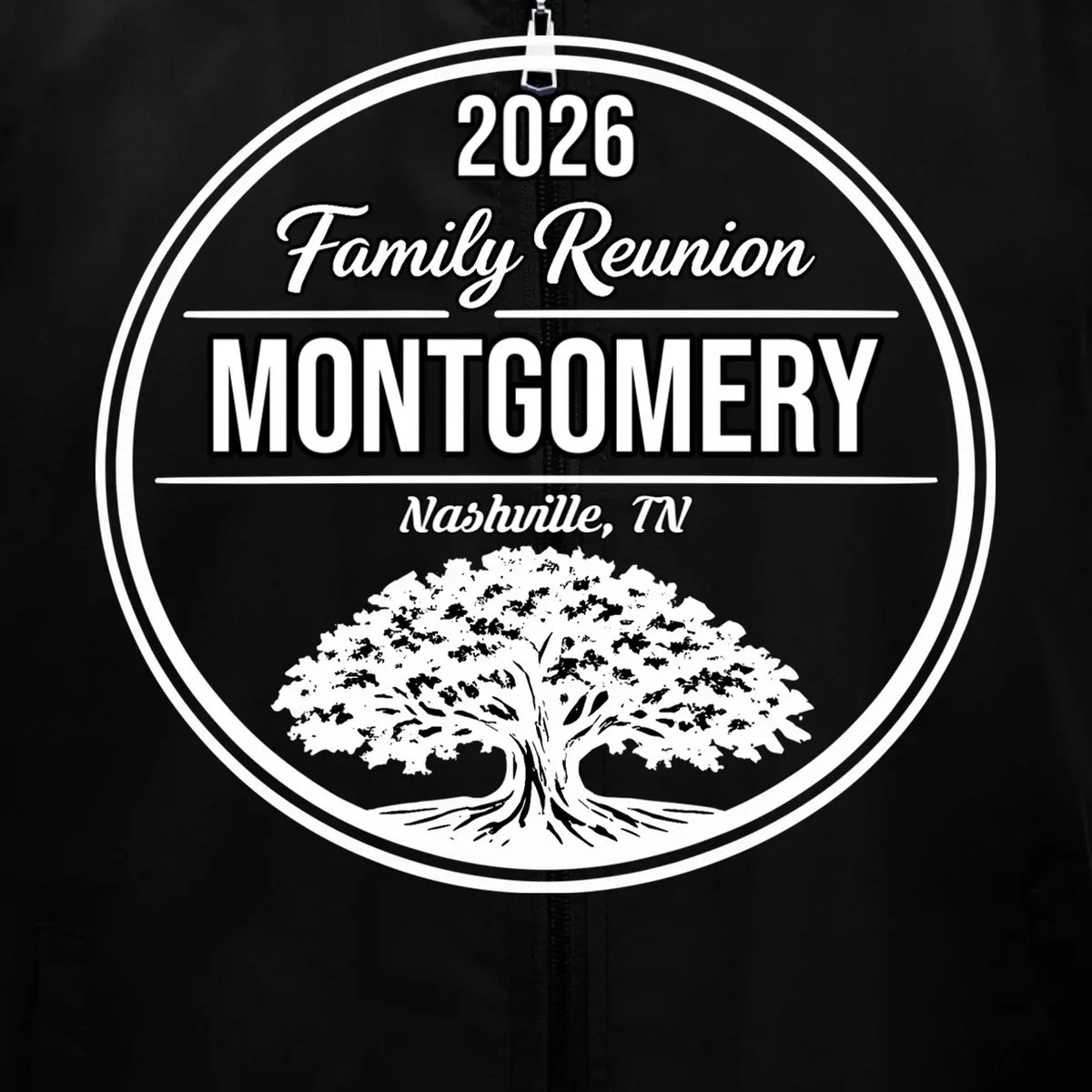 Family Tree Customizable Family Reunion Year, Name, Location Men's Vest - Front - Close-up