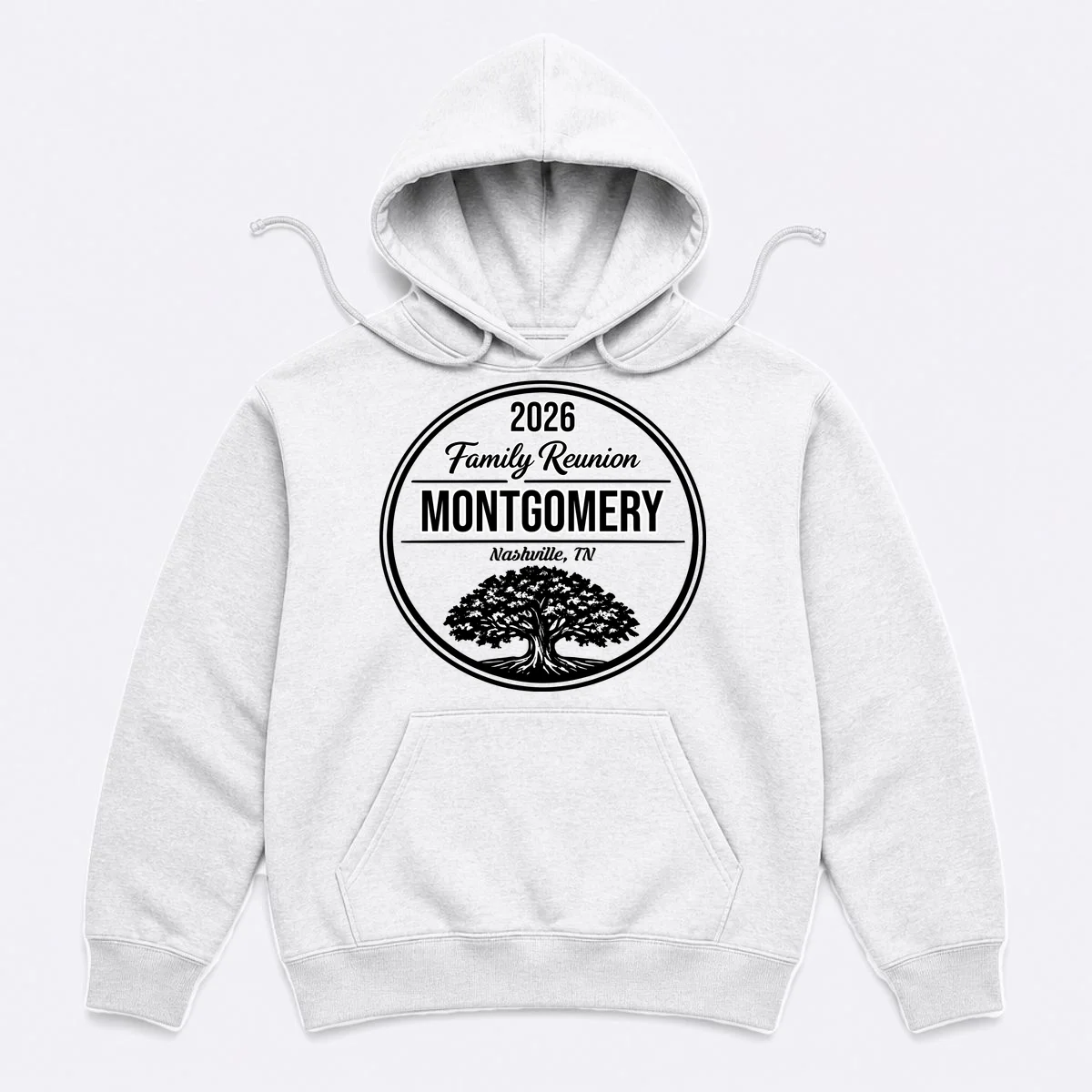 Family Tree Customizable Family Reunion Year, Name, Location Hoodie - Front