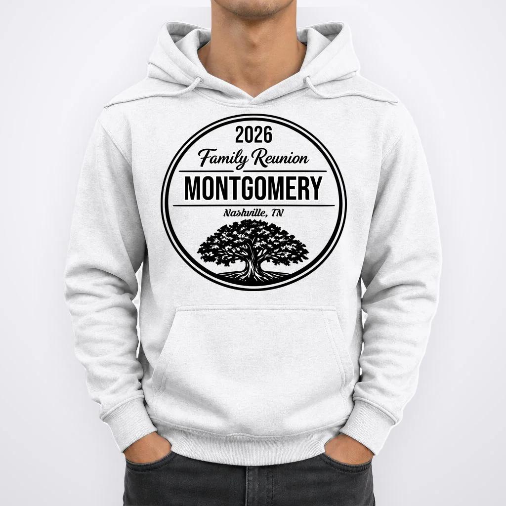 Family Tree Customizable Family Reunion Year, Name, Location Hoodie - Front 1
