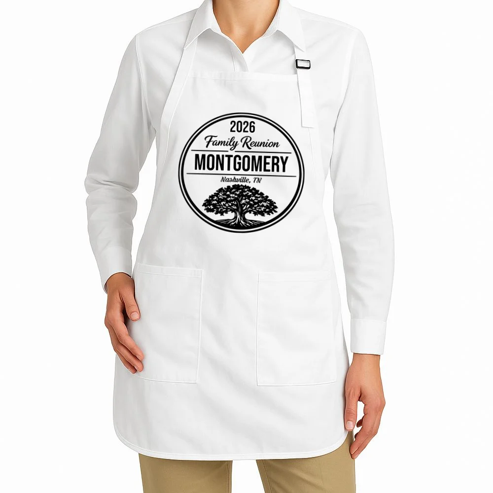 Family Tree Customizable Family Reunion Year, Name, Location Apron - Front 1