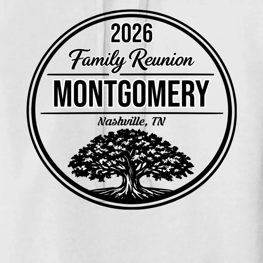 Family Tree Customizable Family Reunion Year, Name, Location Women's Pullover Hoodie - Front - Close-up