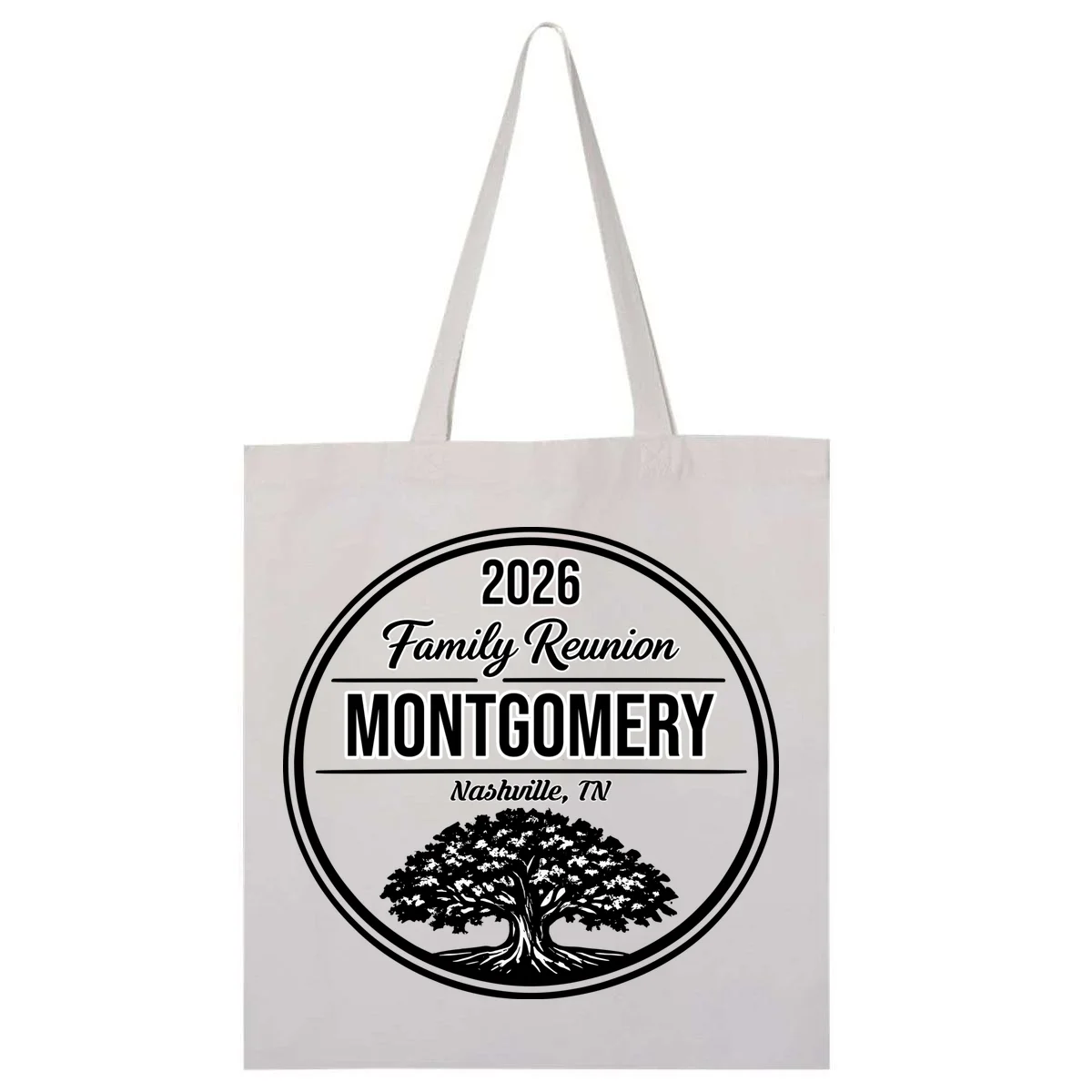 Family Tree Customizable Family Reunion Year, Name, Location Tote Bag - Front