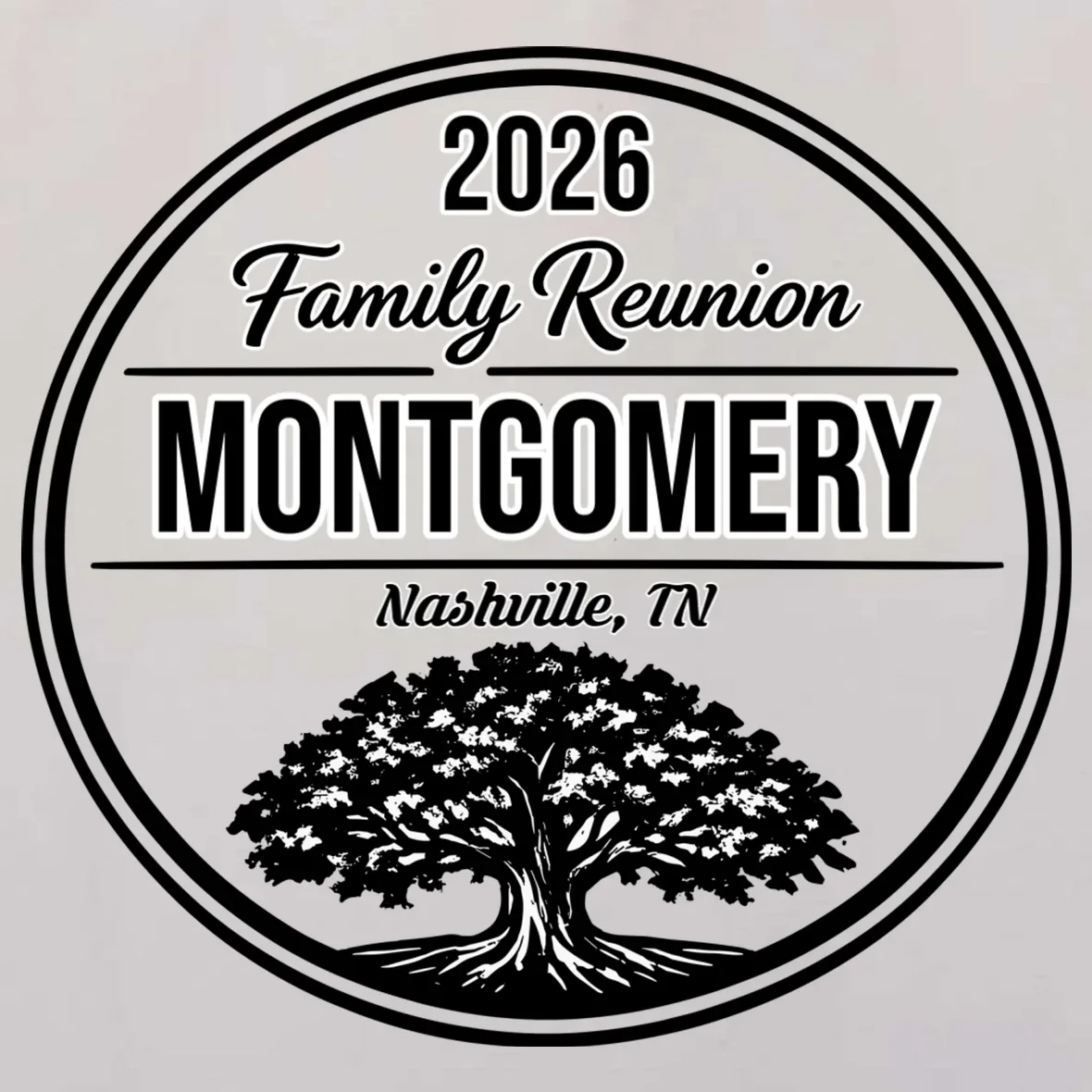 Family Tree Customizable Family Reunion Year, Name, Location Tote Bag - Front - Close-up