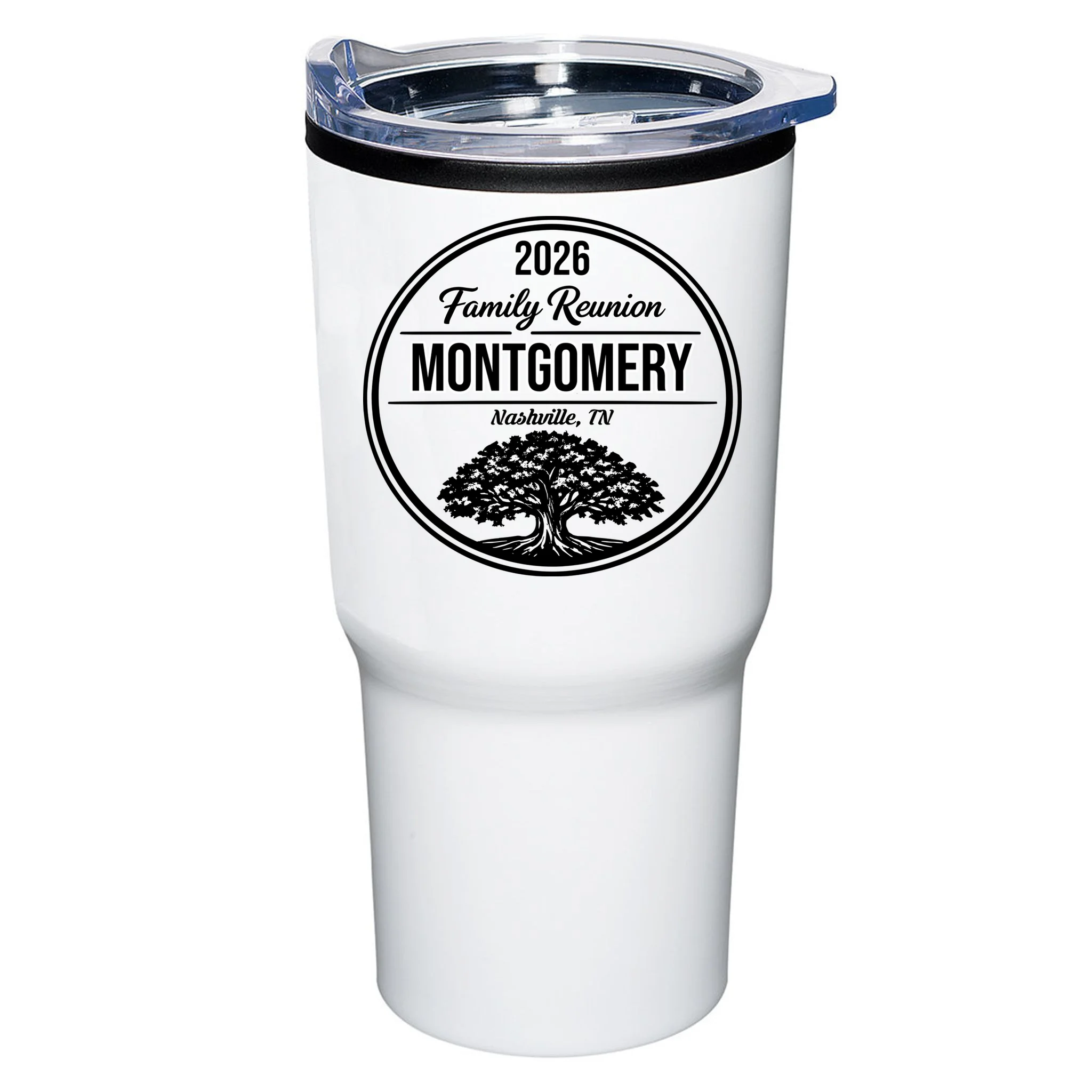 Family Tree Customizable Family Reunion Year, Name, Location 20oz Tumbler - Front