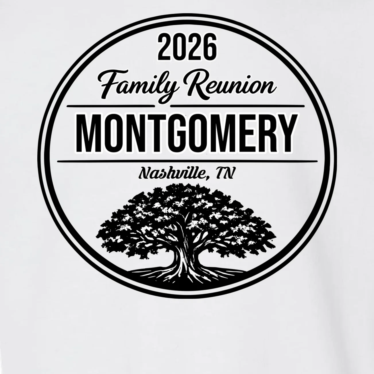 Family Tree Customizable Family Reunion Year, Name, Location Toddler Sweatshirt - Front - Close-up