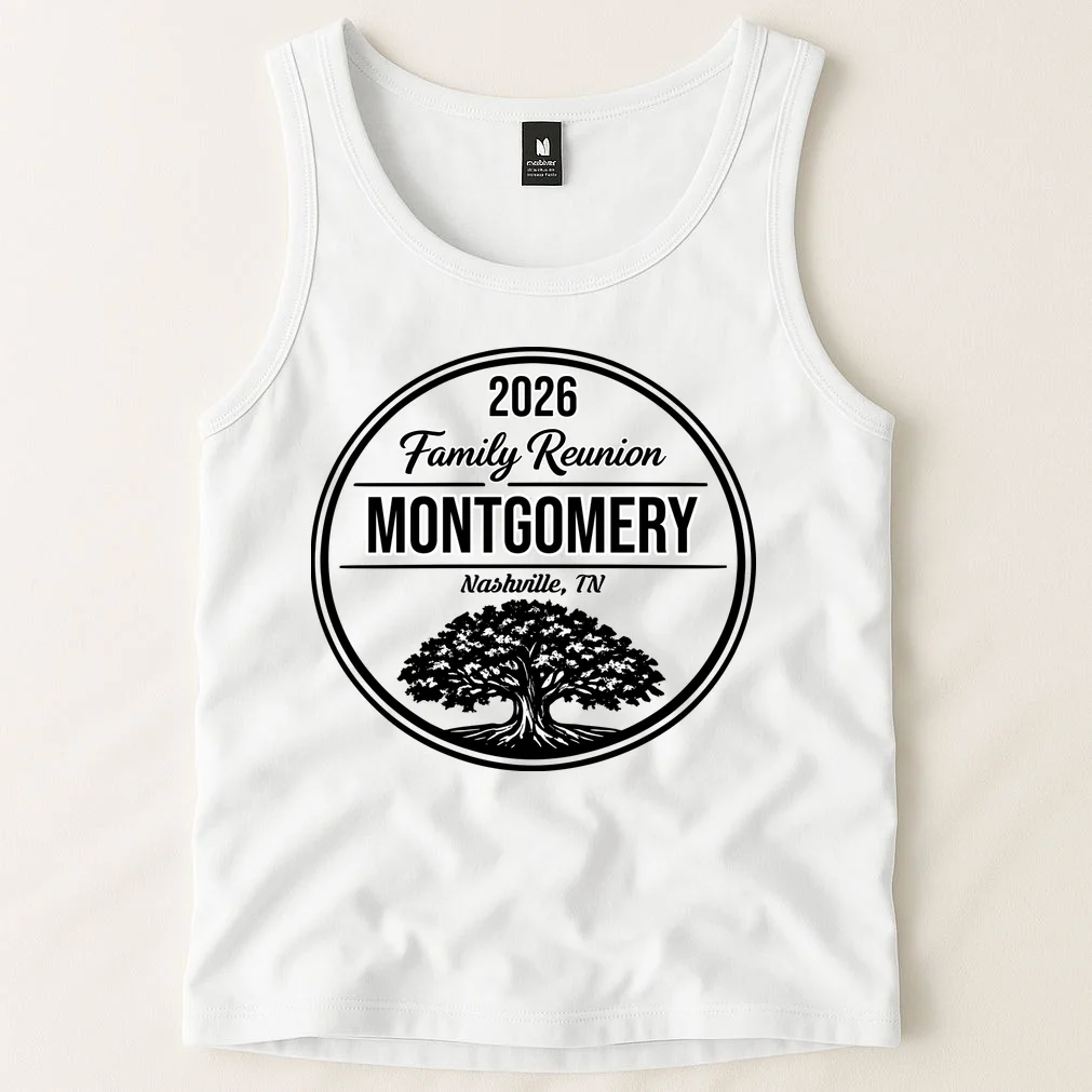 Family Tree Customizable Family Reunion Year, Name, Location Tank Top - Front 1