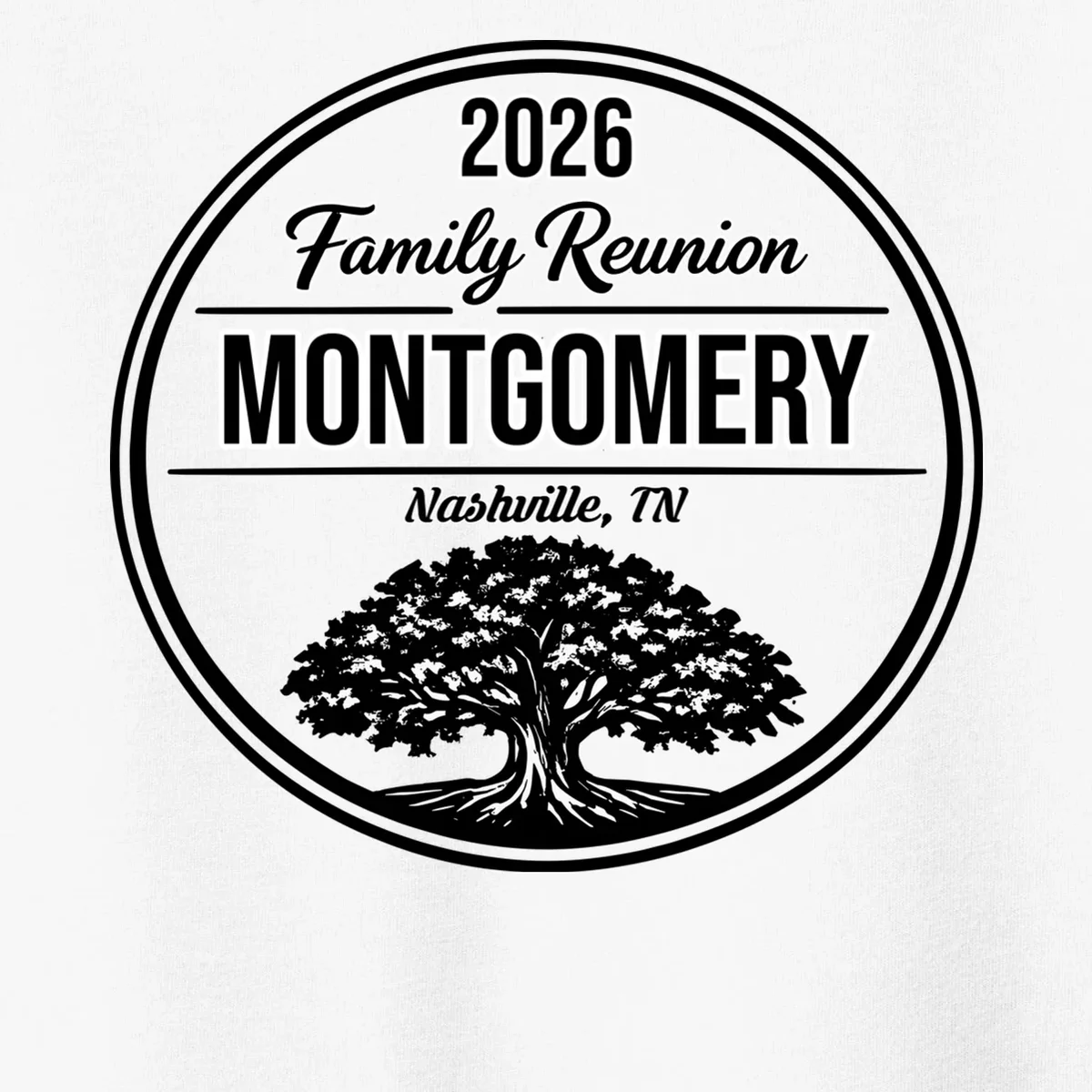 Family Tree Customizable Family Reunion Year, Name, Location Toddler T-Shirt - Front - Close-up