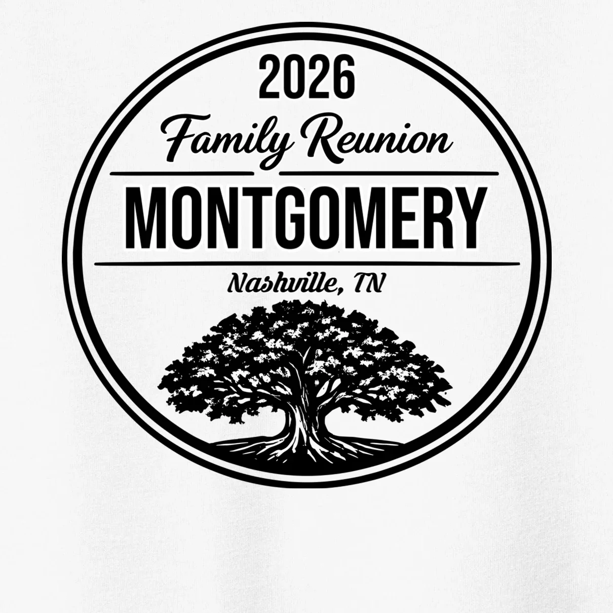 Family Tree Customizable Family Reunion Year, Name, Location Toddler T-Shirt - Front - Close-up