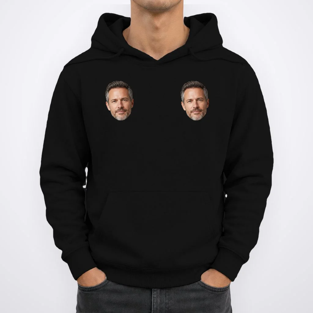Funny Custom Boyfriend Face Hoodie - Front 1
